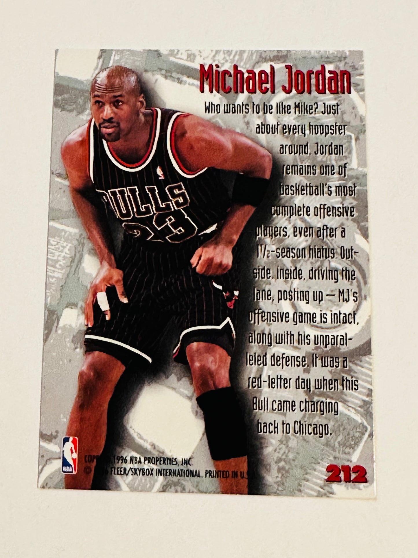 Michael Jordan Fleer metal high grade basketball card 1996