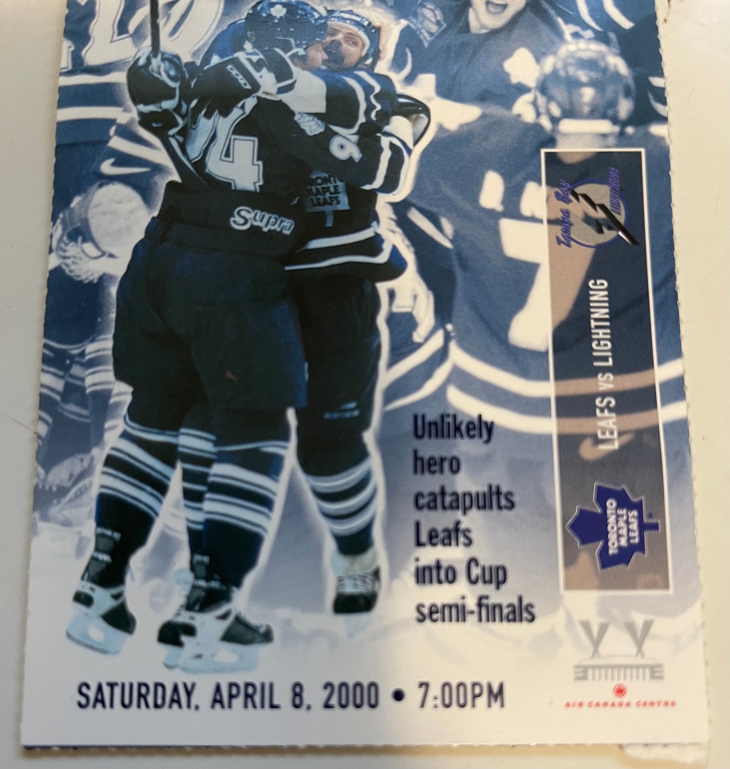 Toronto Maple Leafs playoff game original ticket 2000