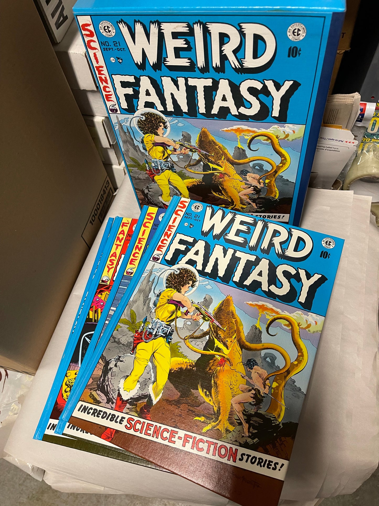 Weird Fantasy EC comics hard cover large 4 volumes set 1980