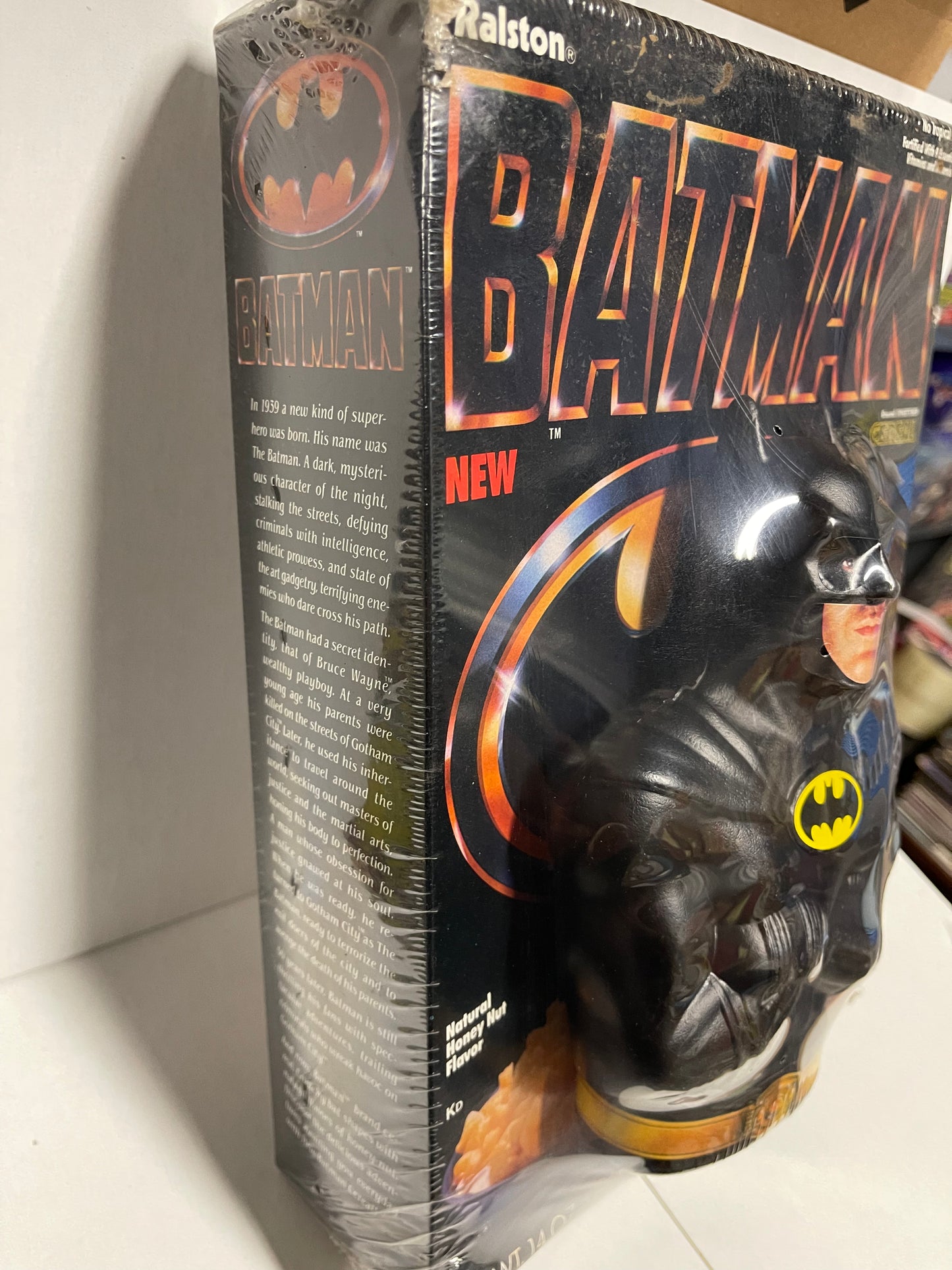 Batman movie rare cereal box with Batman bank 1989