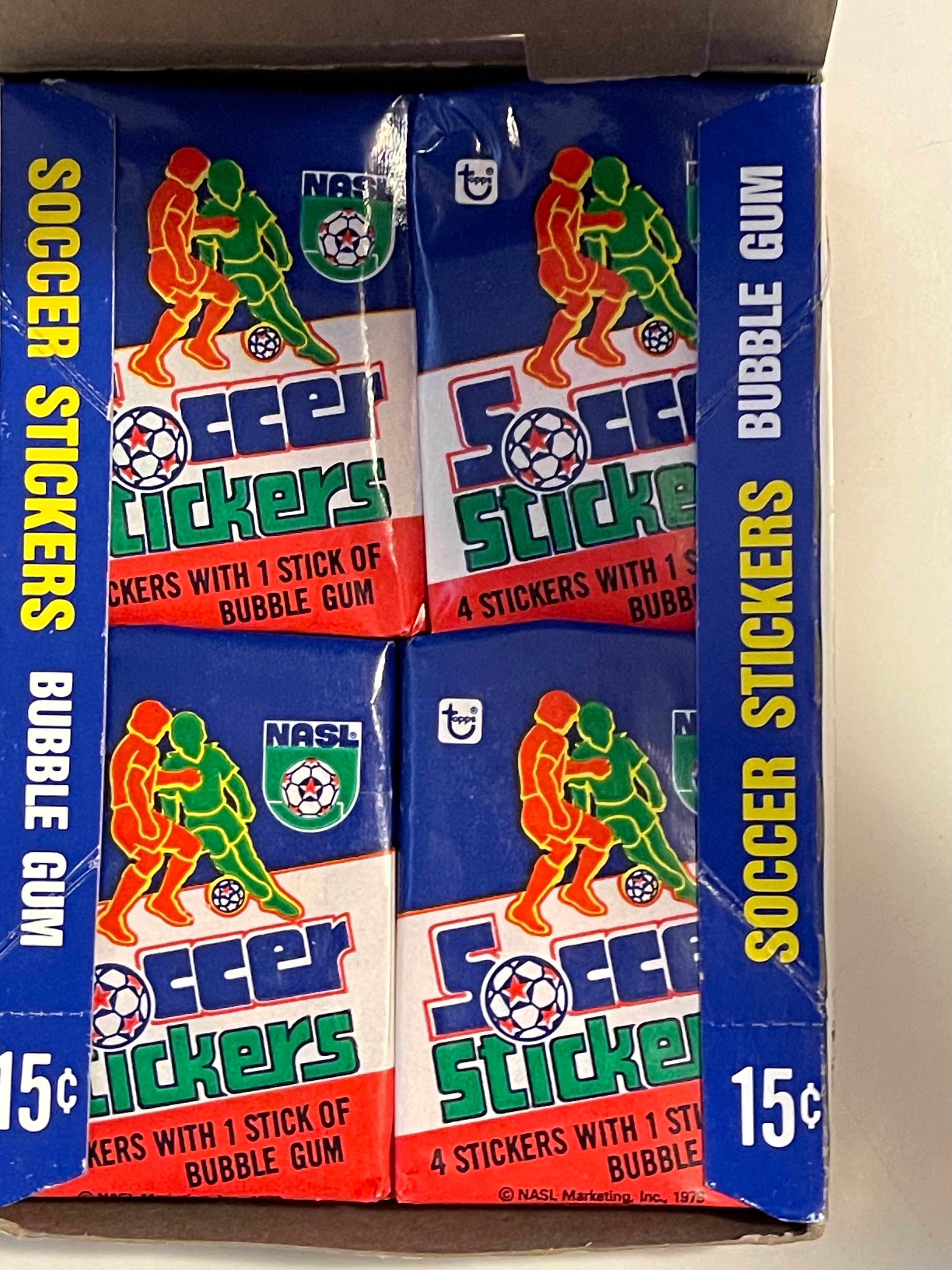 Soccer Topps  NASL stickers cards 36 sealed packs box 1979