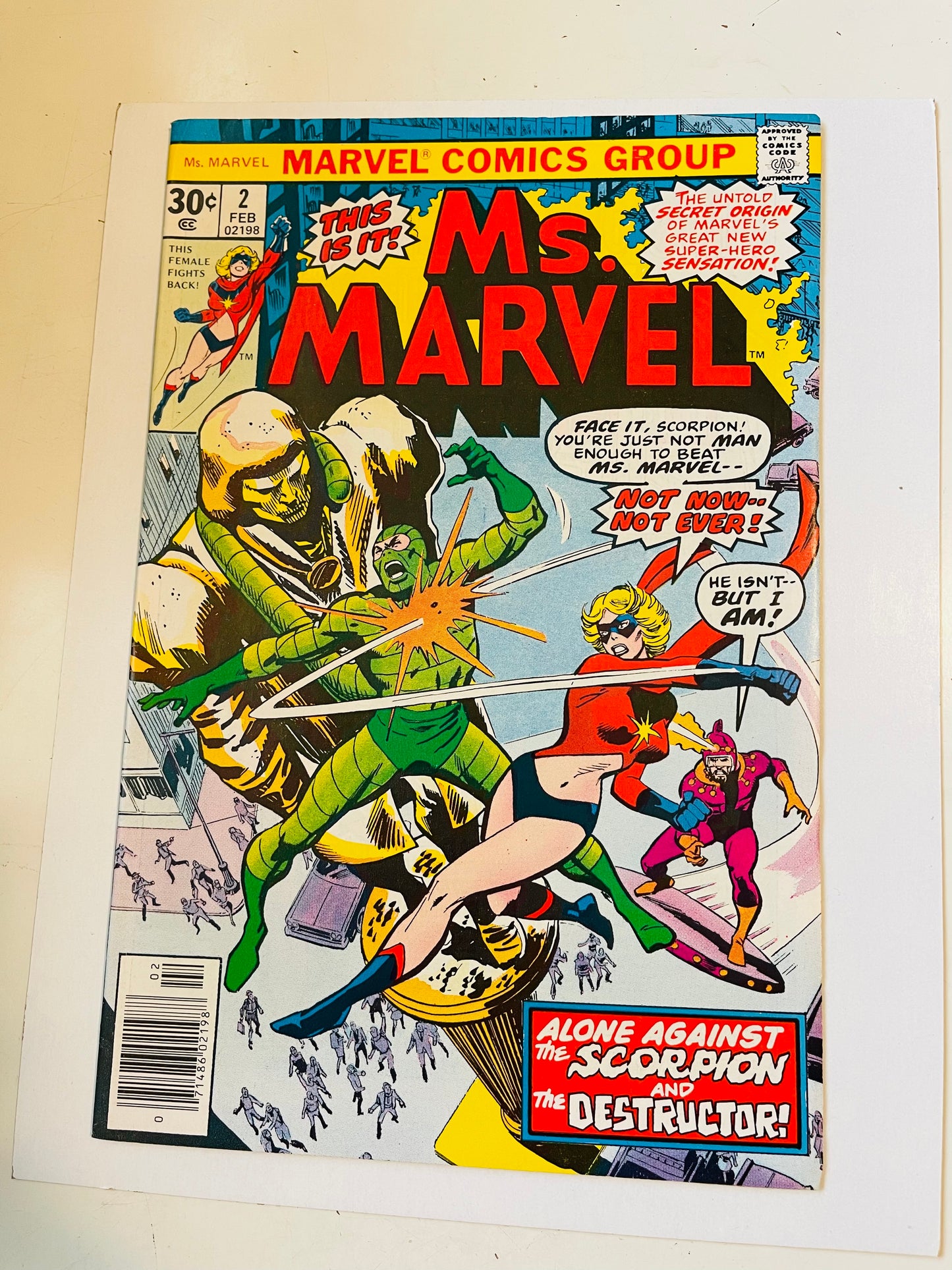 Ms. Marvel #2 Vf high grade comic book 1977