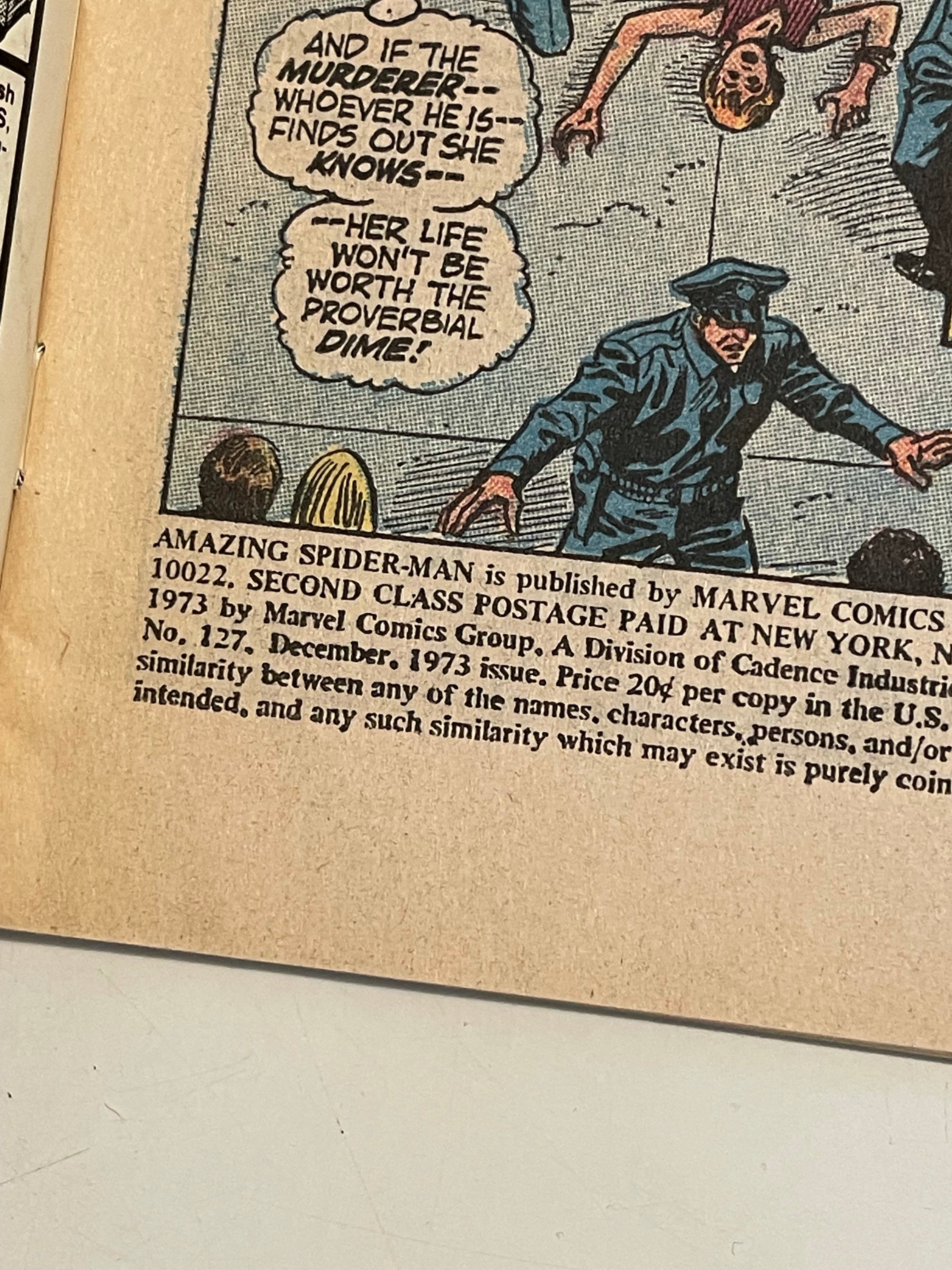 Amazing Spider-Man 127 Vf comic book 1973