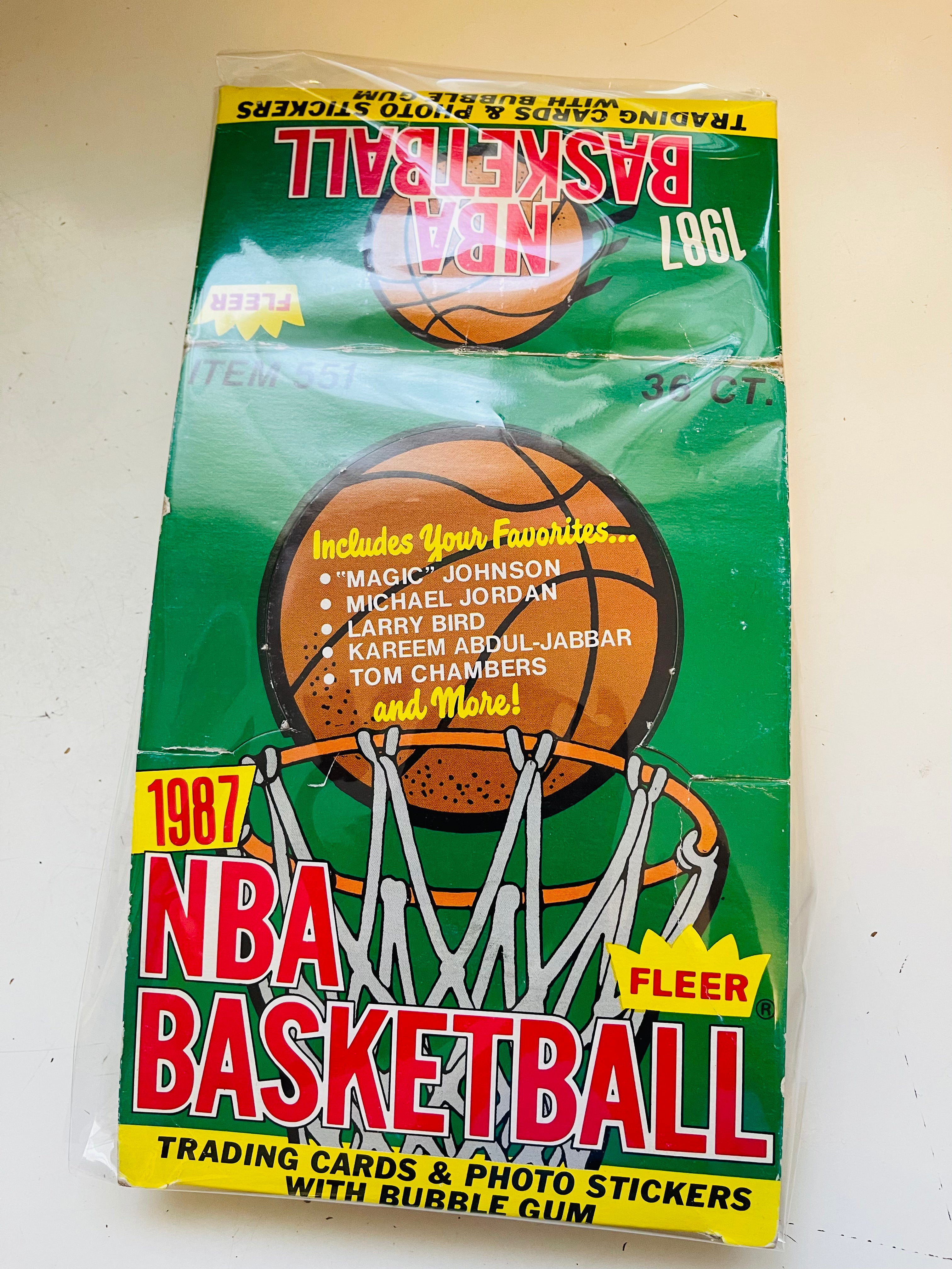 1987 Fleer basketball rare flat display box