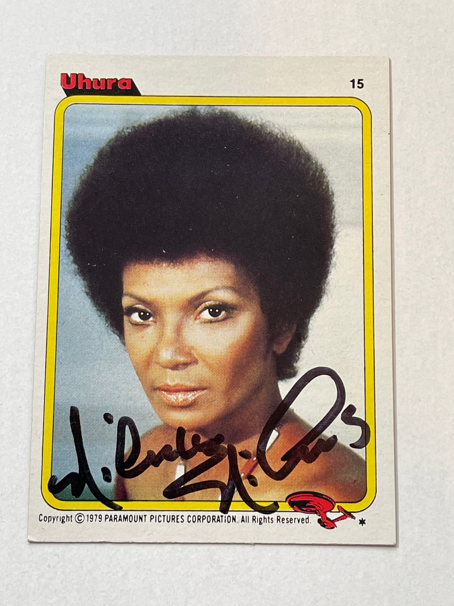 Star Trek Uhura Nichelle Nichols signed in person card with COA