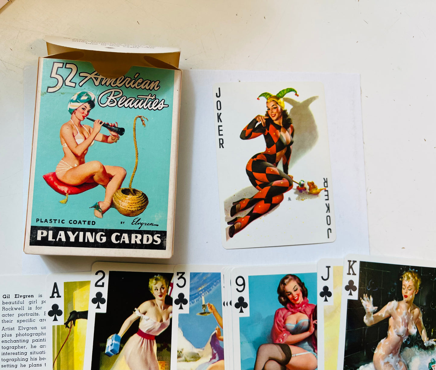 American Beauties Gil Elvgren 52 playing cards vintage deck 1950s