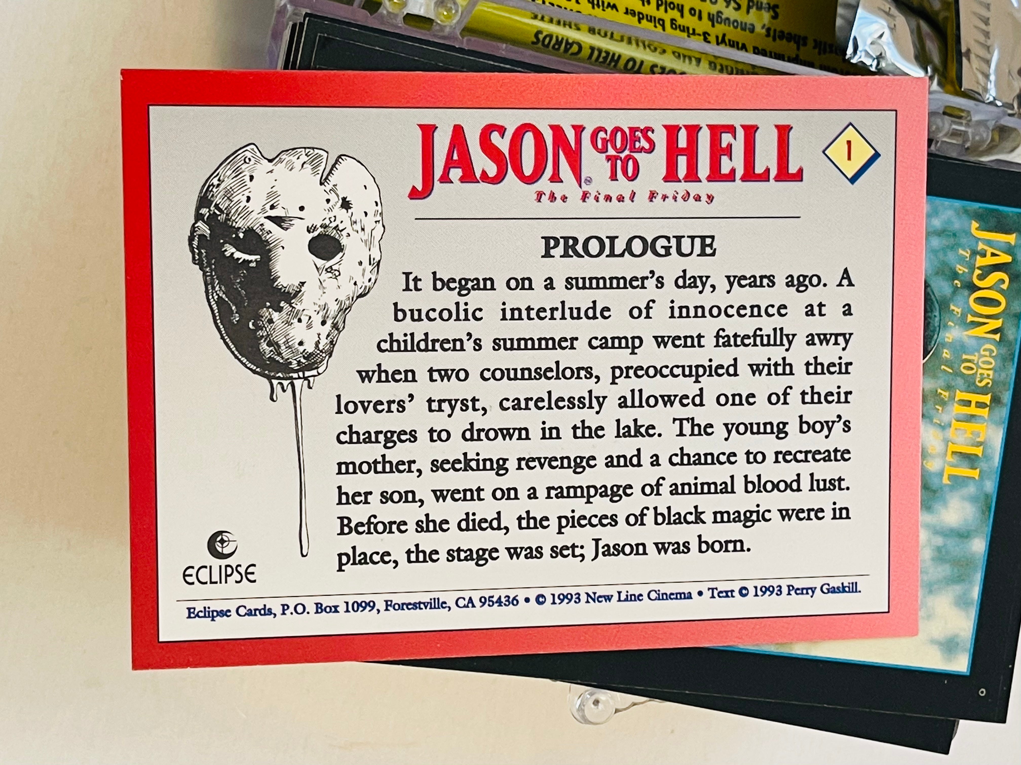 Jason Goes to Hell rare cards set with wrapper 1993