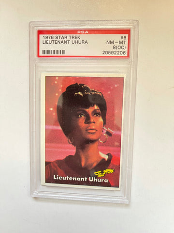 Star Trek Lt Uhura PSA 8 high grade Card 1976