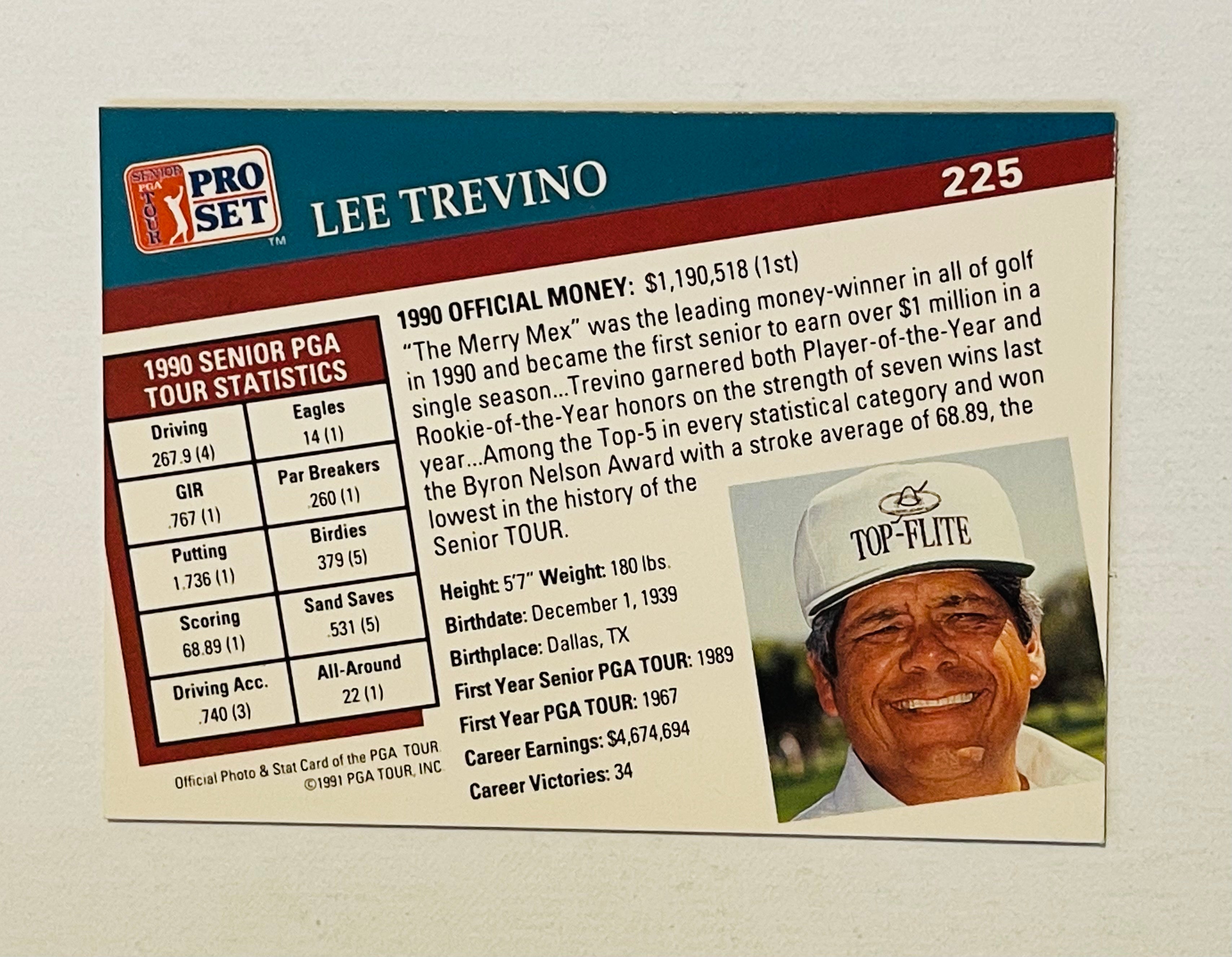 Golf PGA legend Lee Trevino autograph golf card with COA