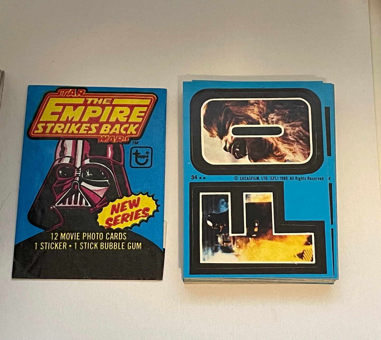 Empire Strikes Back cards and stickers high grade condition cards set 1981