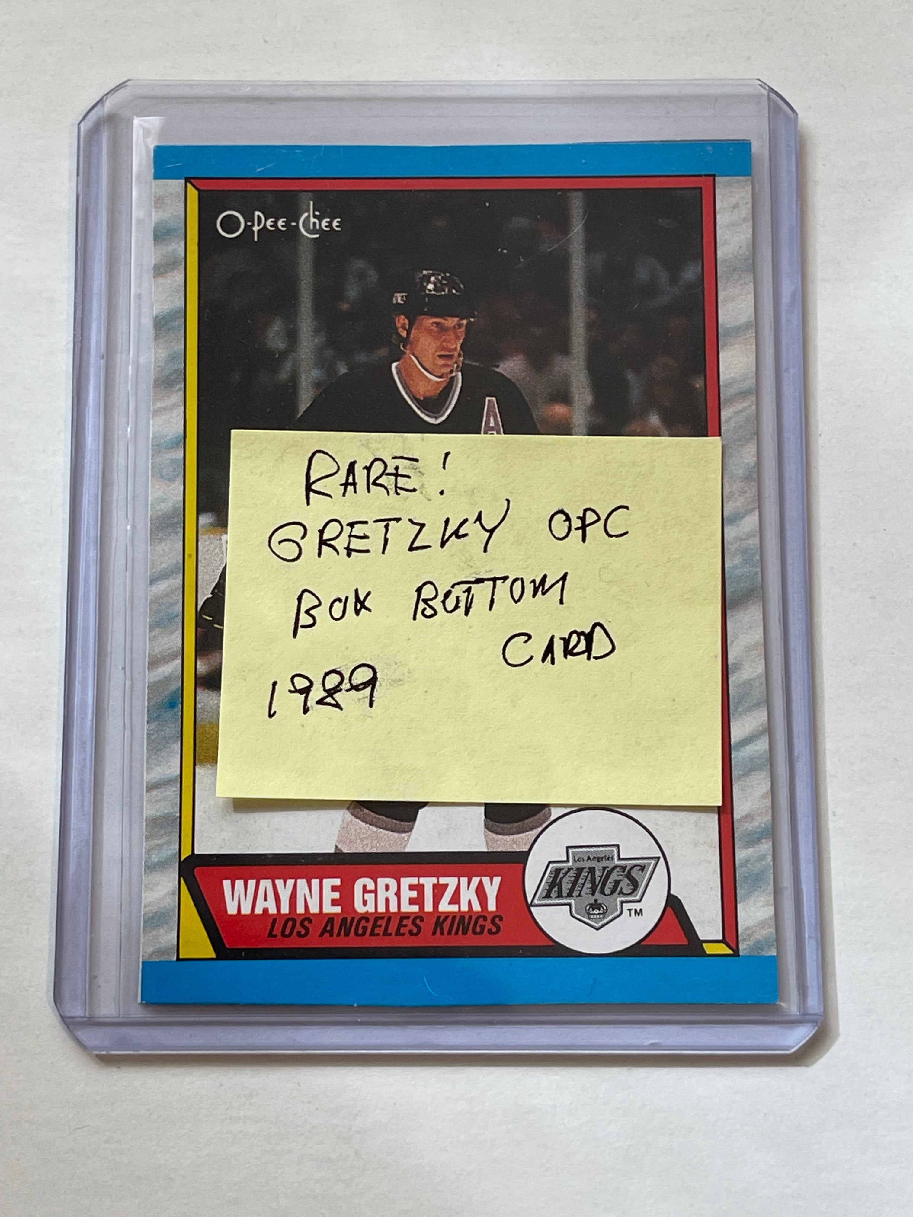 Wayne Gretzky opc E box bottom high grade hockey card 1989