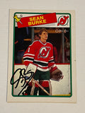 Sean Burke rookie autograph hockey card with COA