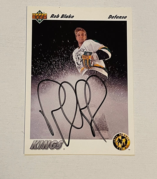 Rob Blake autograph hockey card with COA