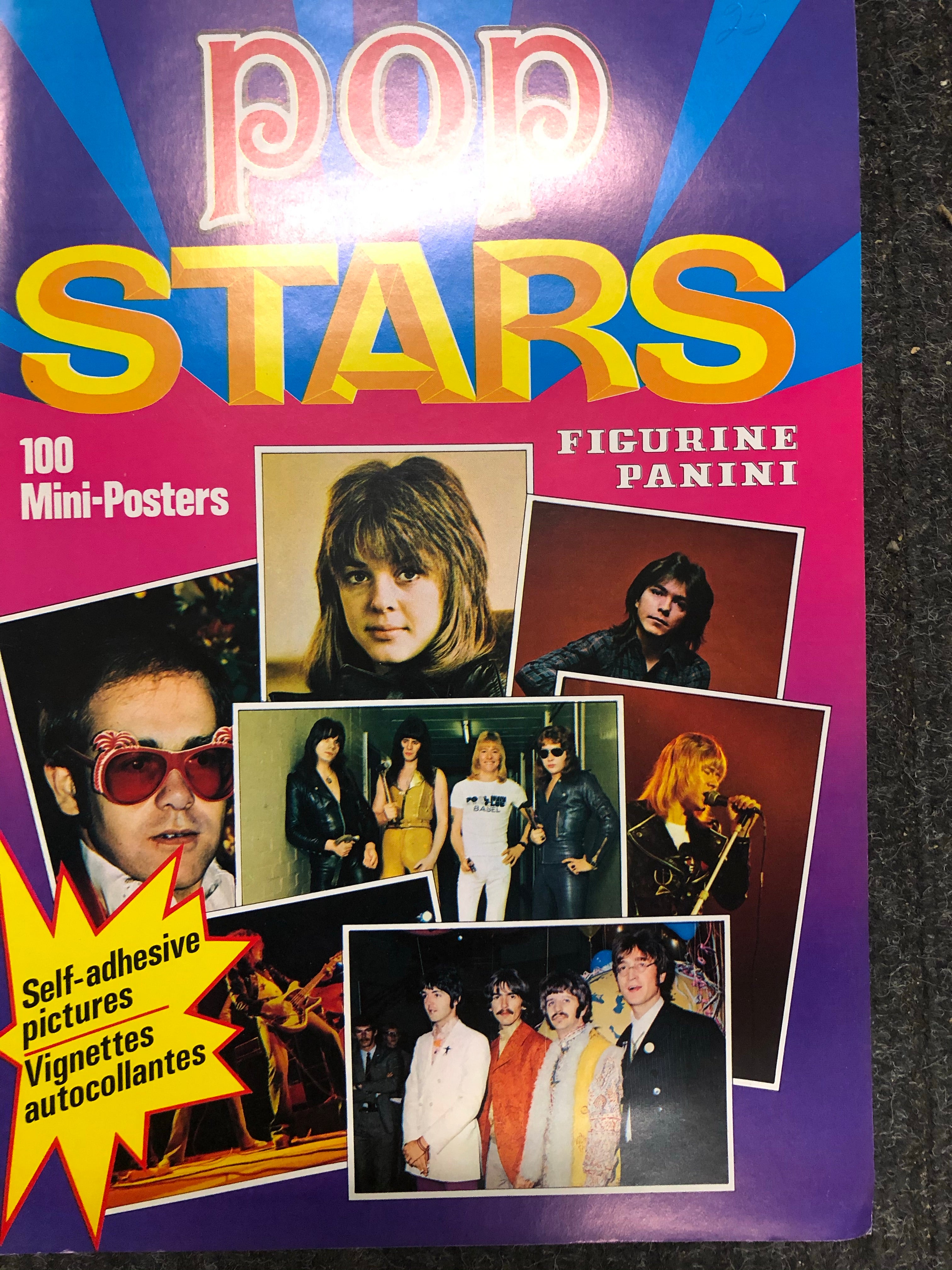 1975 Panini Pop Stars posters Album ( no stickers)