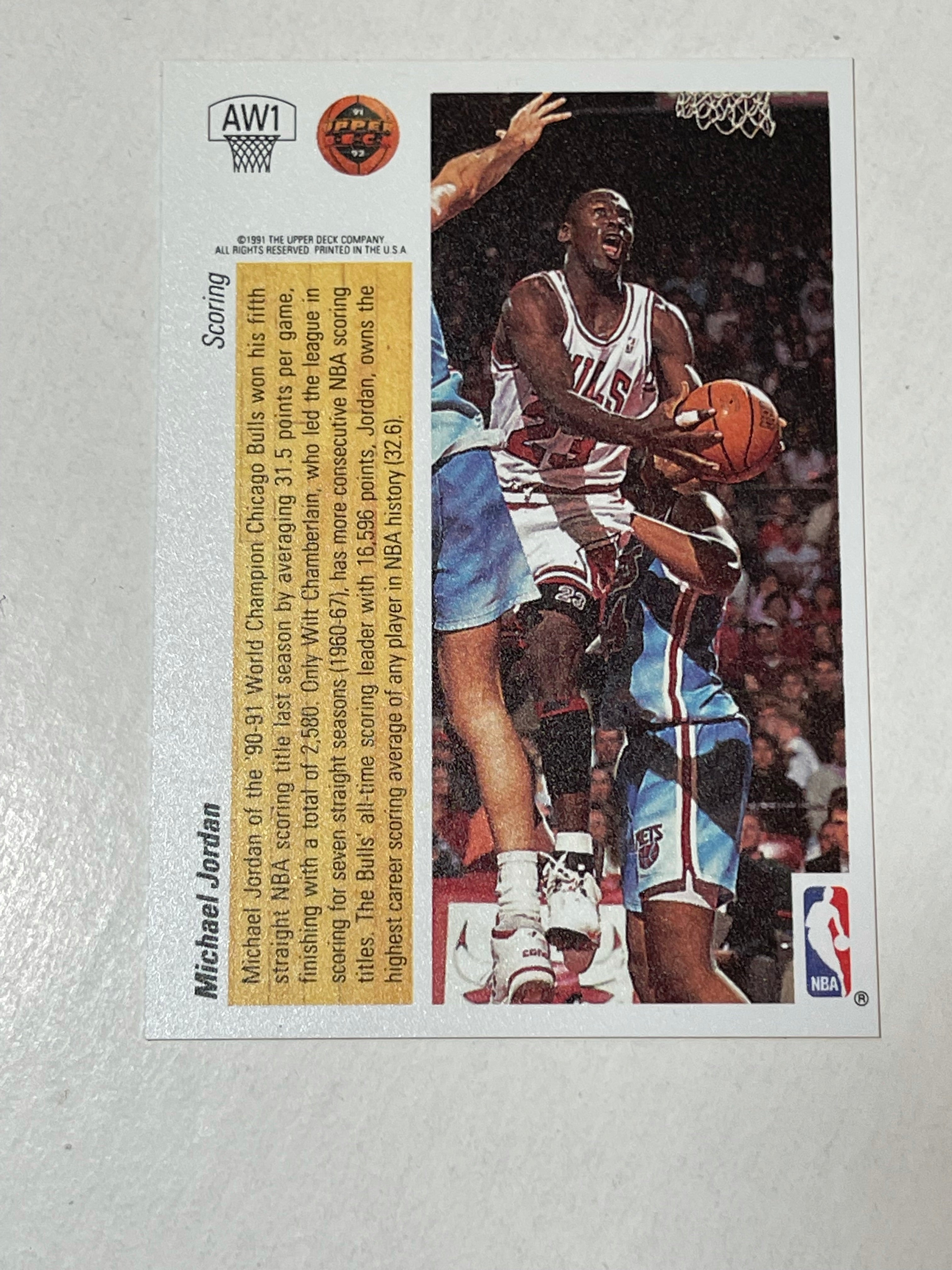 Michael Jordan Upper Deck hologram basketball insert card 1991