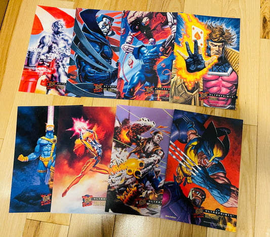 X-Men Fleer Ultraprint comic cards 8x10 set 1994