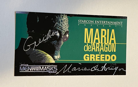 Star Wars Starcon Greedo signed special issued limited card 1998 w/COA