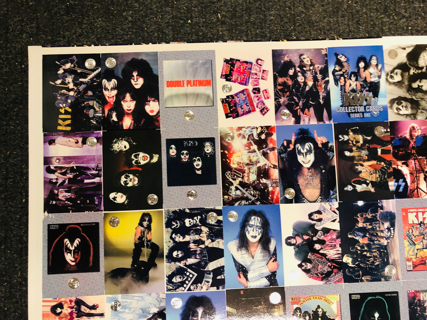 Kiss rock band rare uncut card sheet set 1997