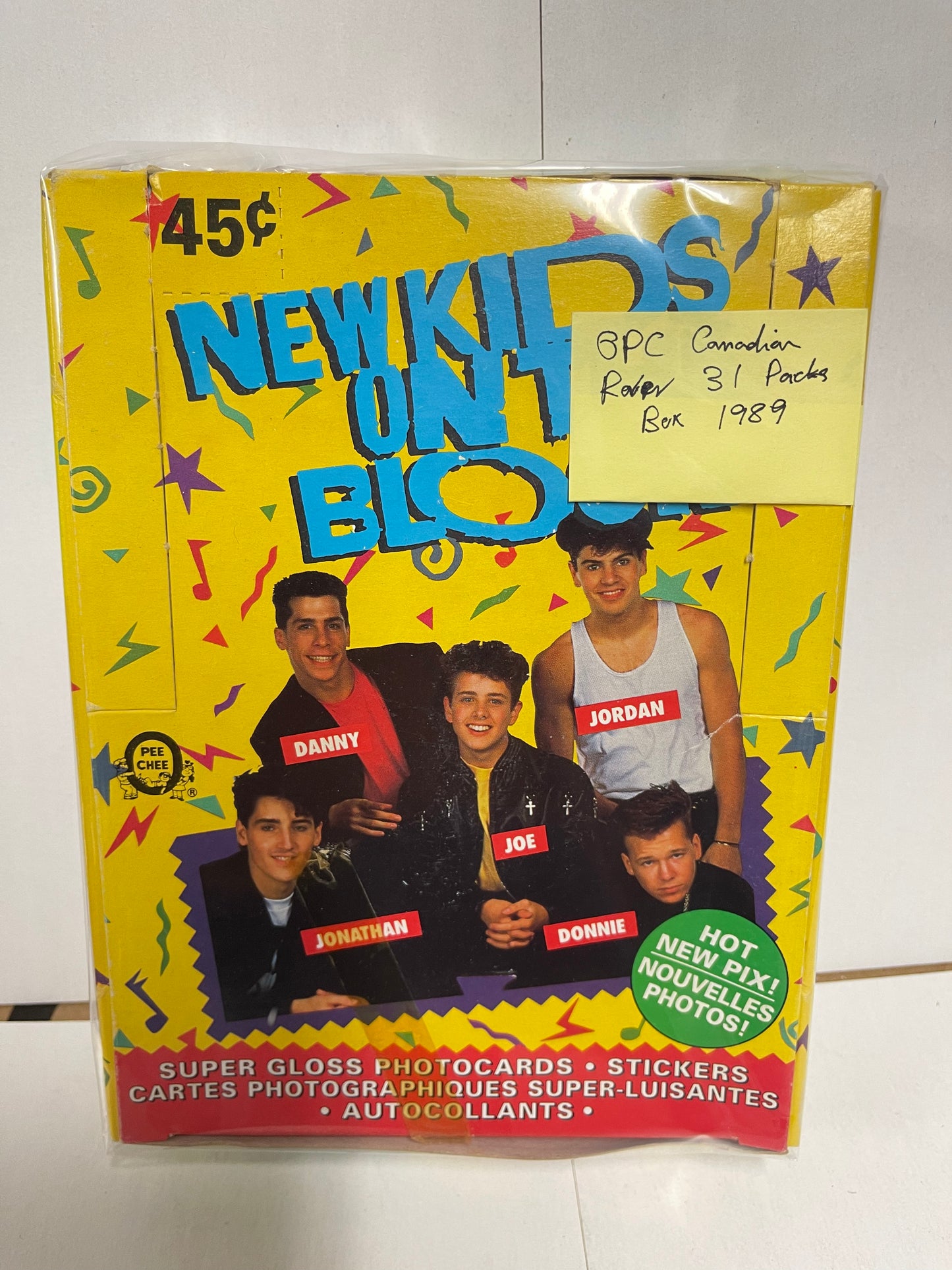 New Kids on the Block 31 sealed card packs rarer Opc Canadian version cards with box 1989