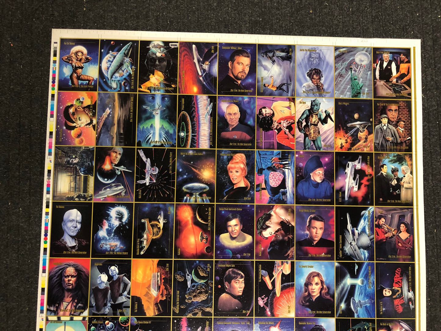 Star Trek Next Generations Masterpiece uncut card sheet 1990s