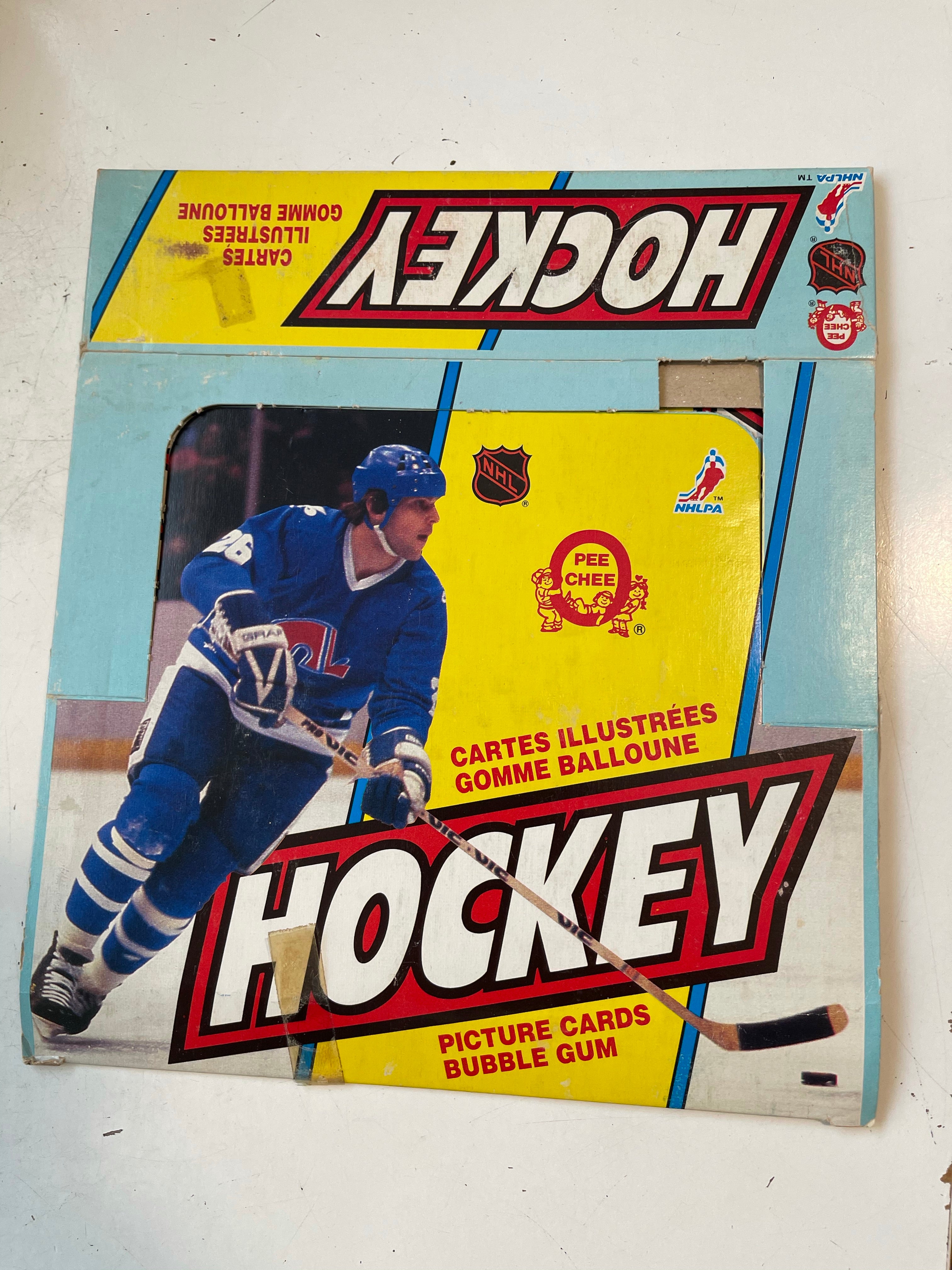 1983 opc hockey rare empty display box