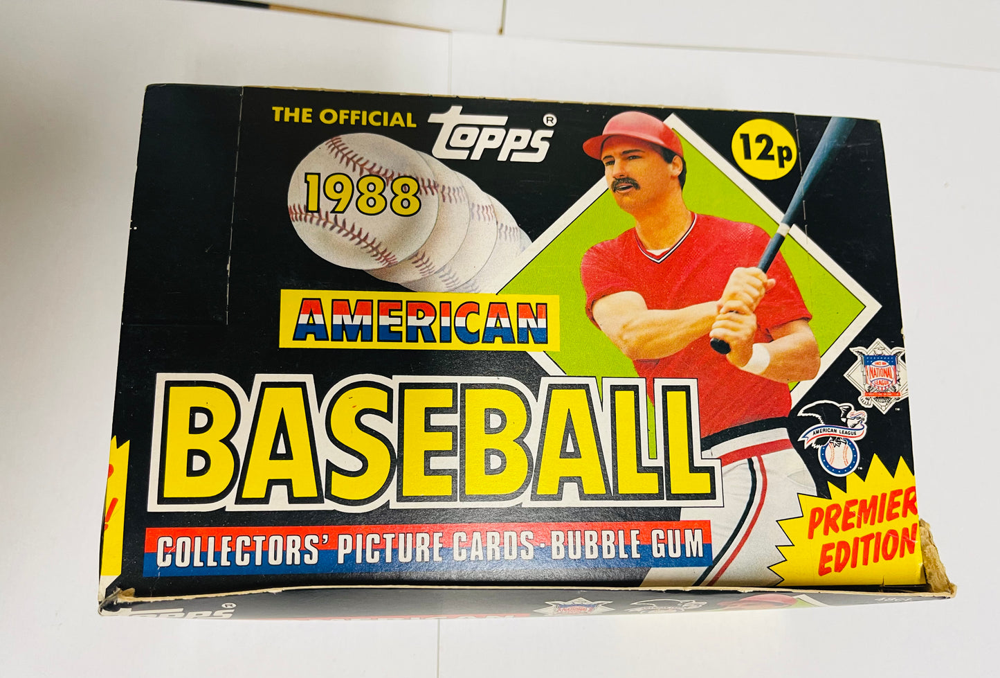 1988 Topps baseball UK version cards 48 packs box