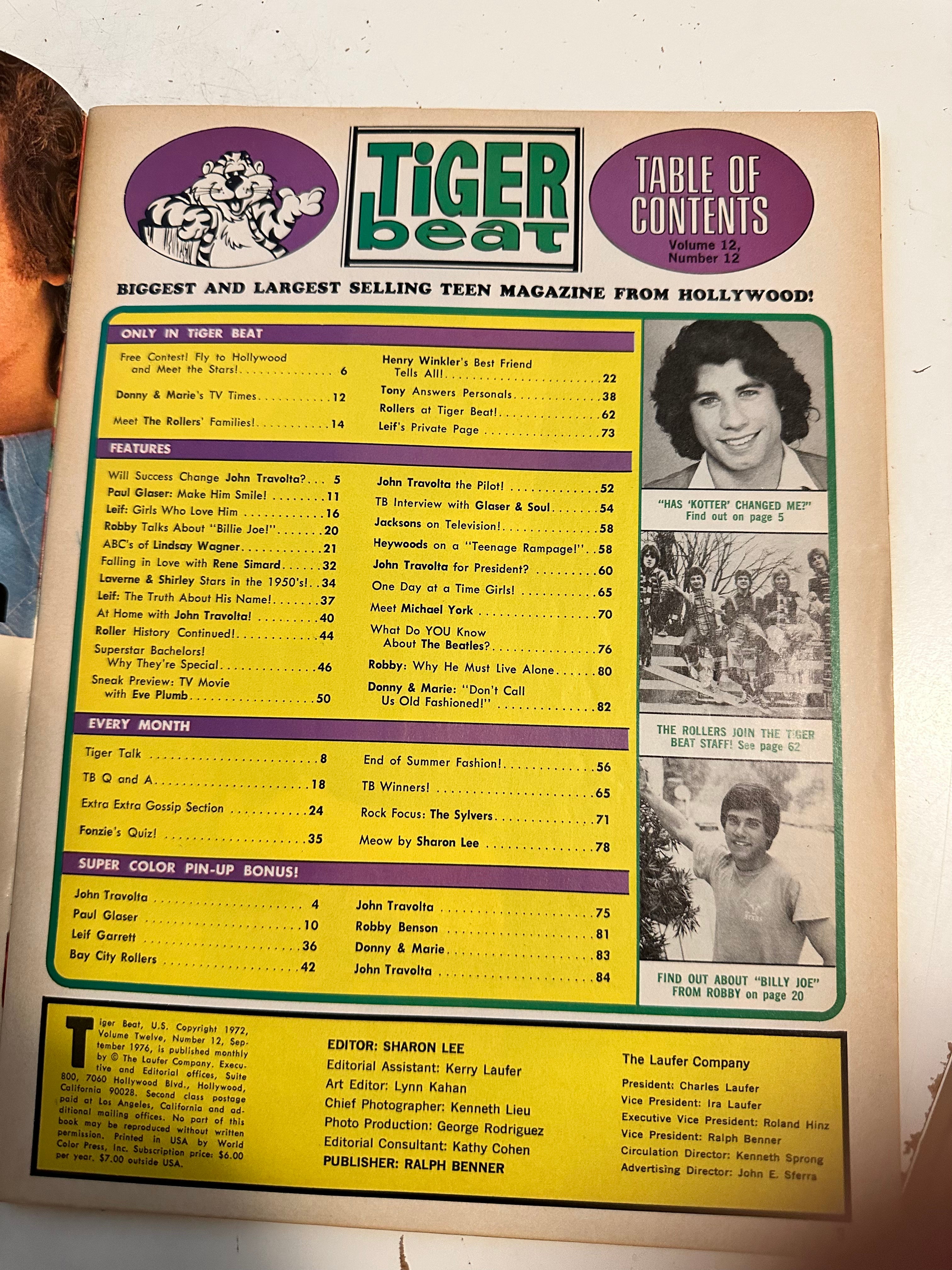 Tiger Beat vintage movie stars magazine 1976