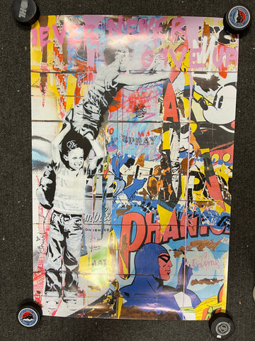 Mr. Brainwash rare graffiti  limited issue 24x36 poster only issued at Art Basel 2011