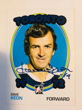 Dave Keon autograph hockey card from 2009