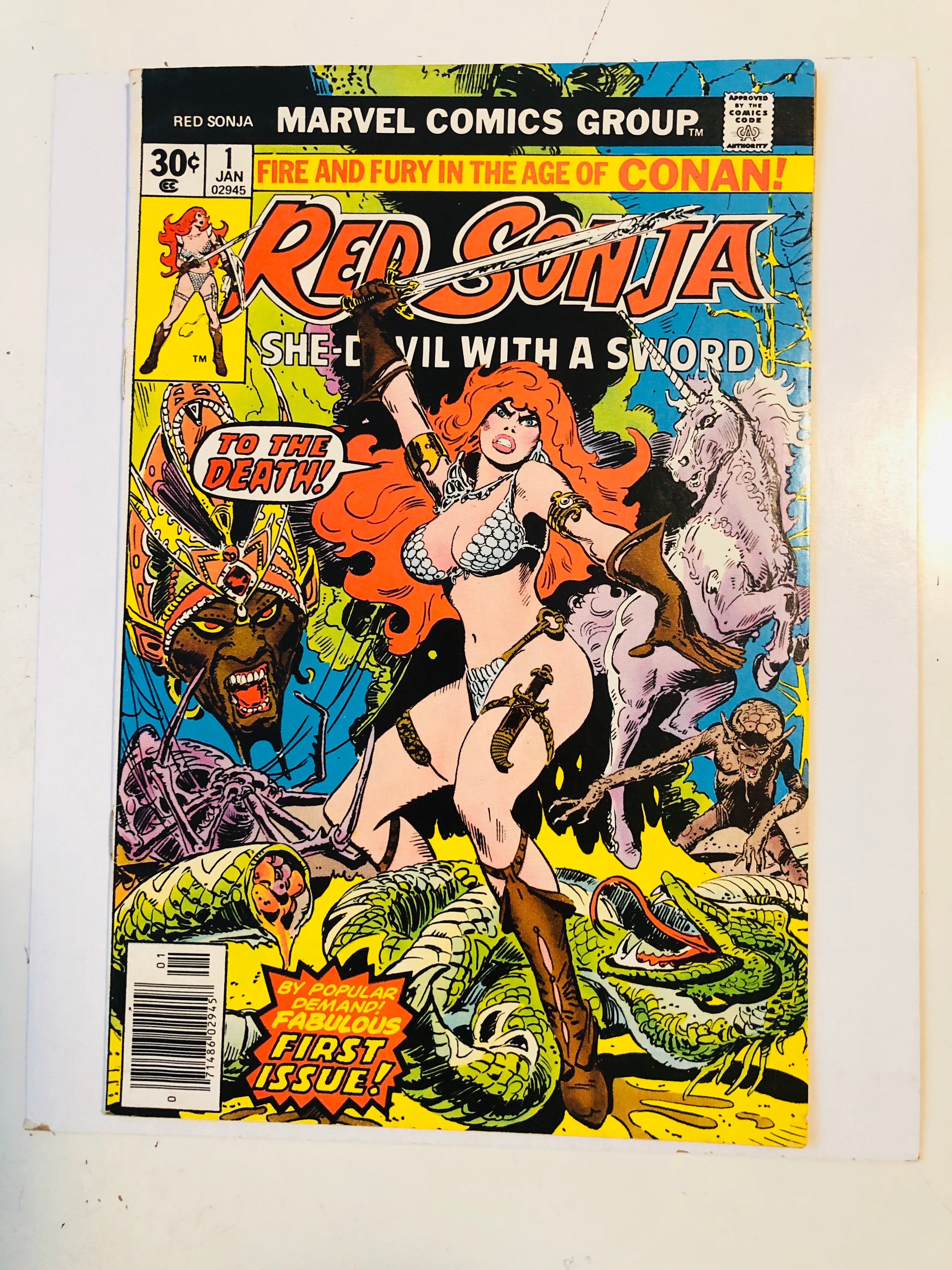 Red Sonja #1 great Vf condition comic book 1977