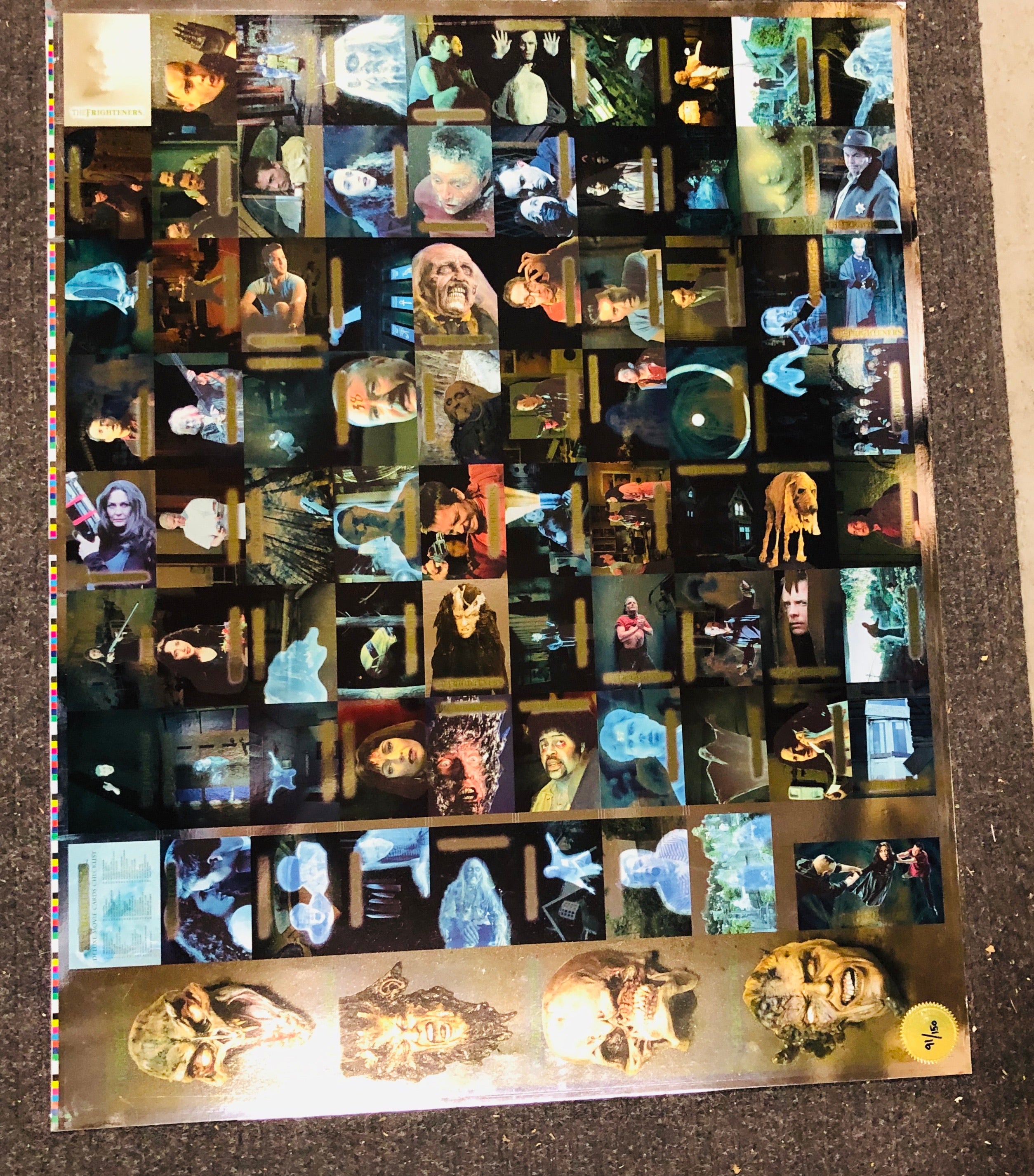 Frighteners movie foil cards numbered uncut sheet 1990s