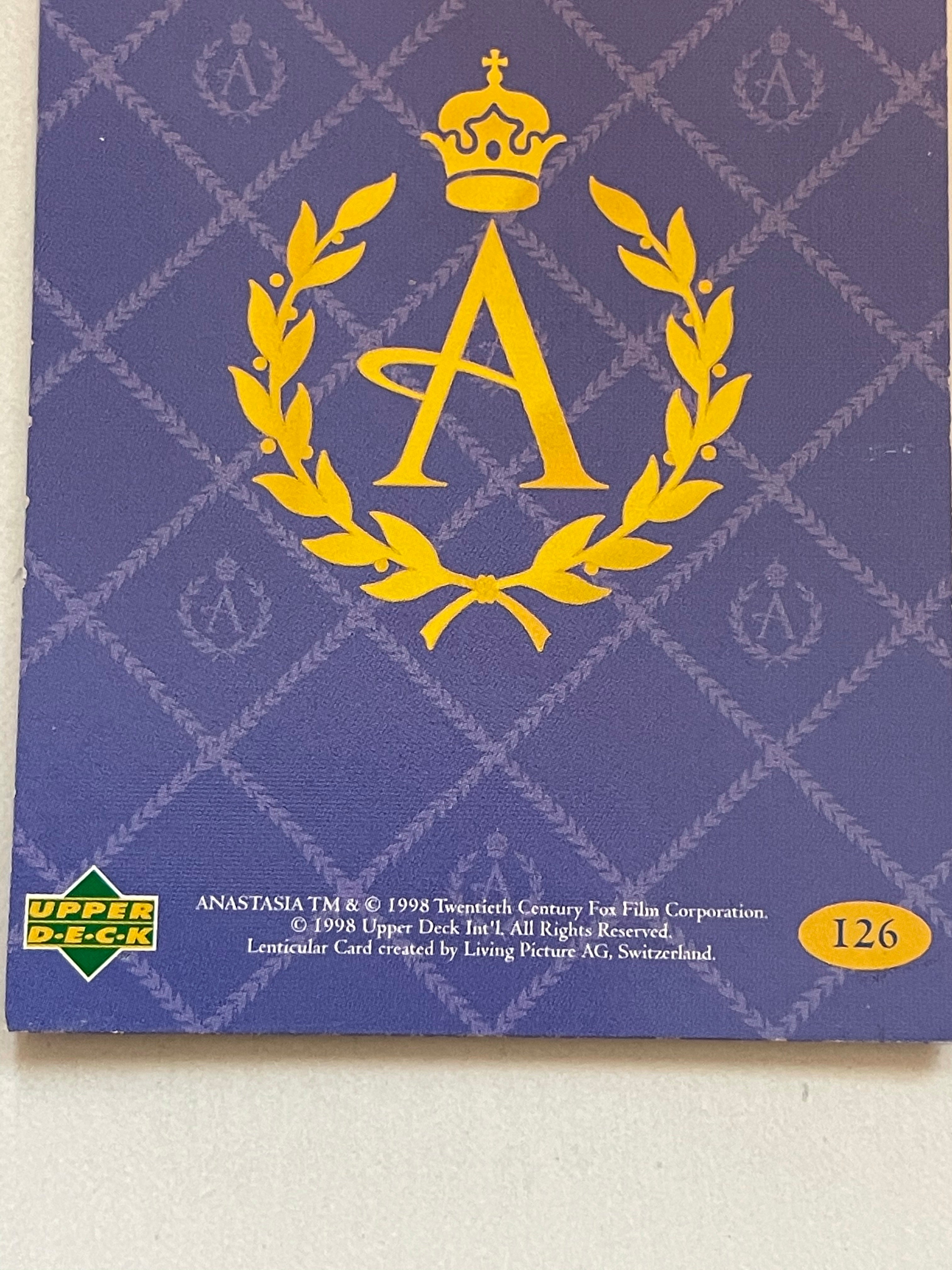 Anastasia Disney movie Upper Deck Lenticular 3 cards insert set 1998.