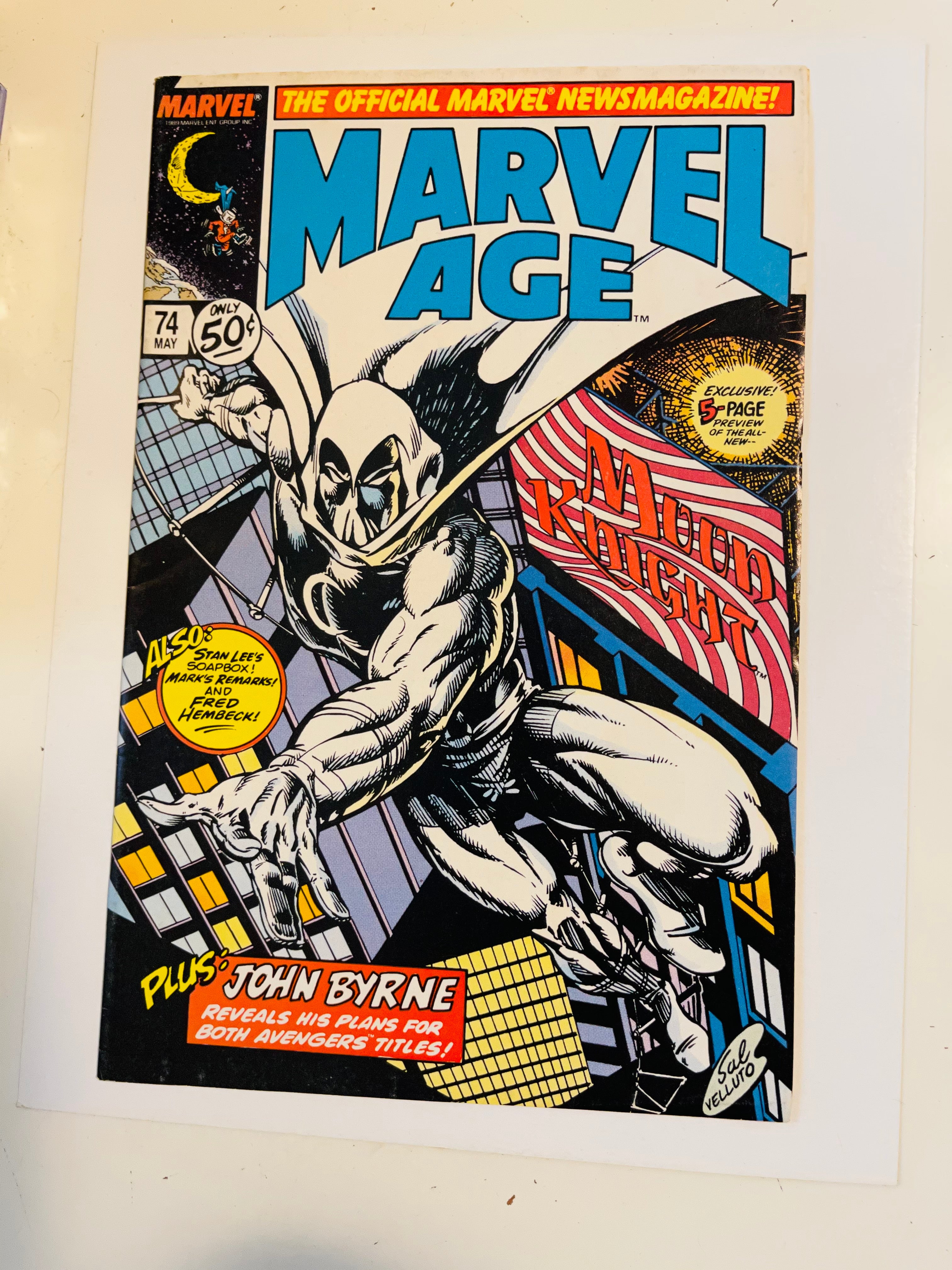 Marvel Age #74 Moon Knight cover comic book 1983