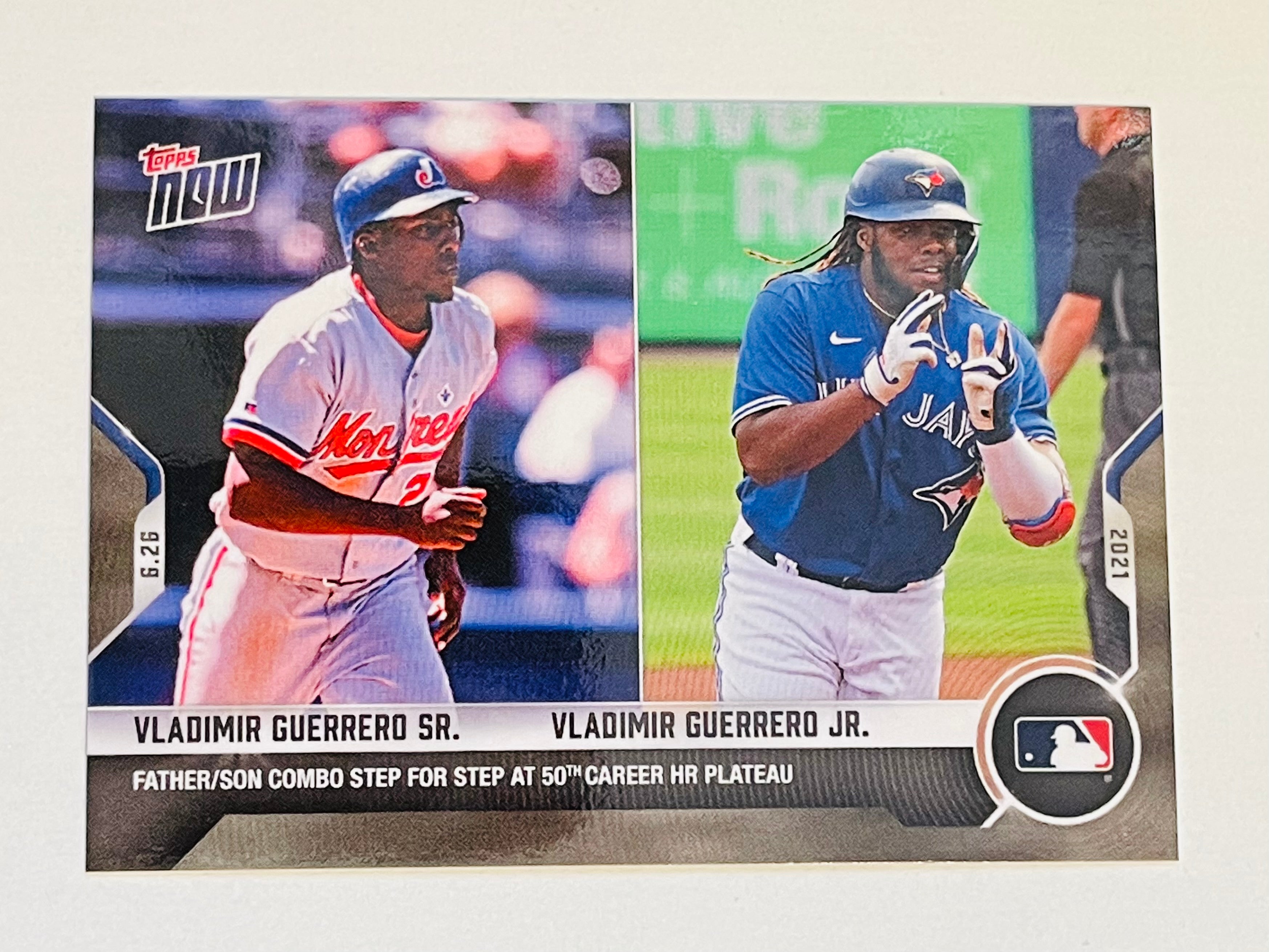 Toronto Blue Jays Vlad Guerrero Jr and Sr limited issued Topps card 2021