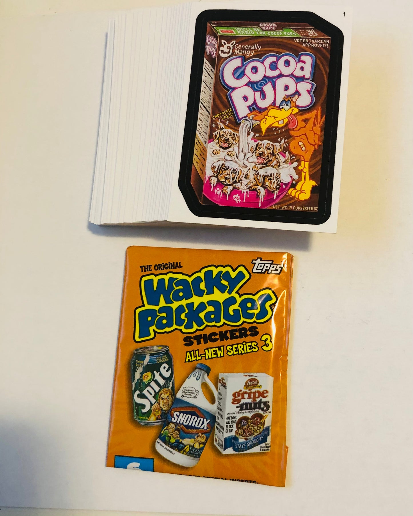 Wacky packages Topps series 3 stickers set 2013