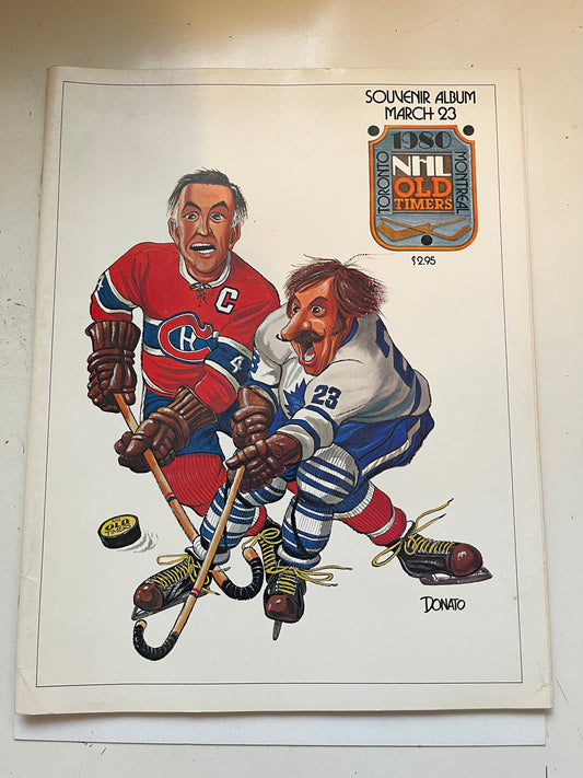 1980 Old Timers game NHL hockey program