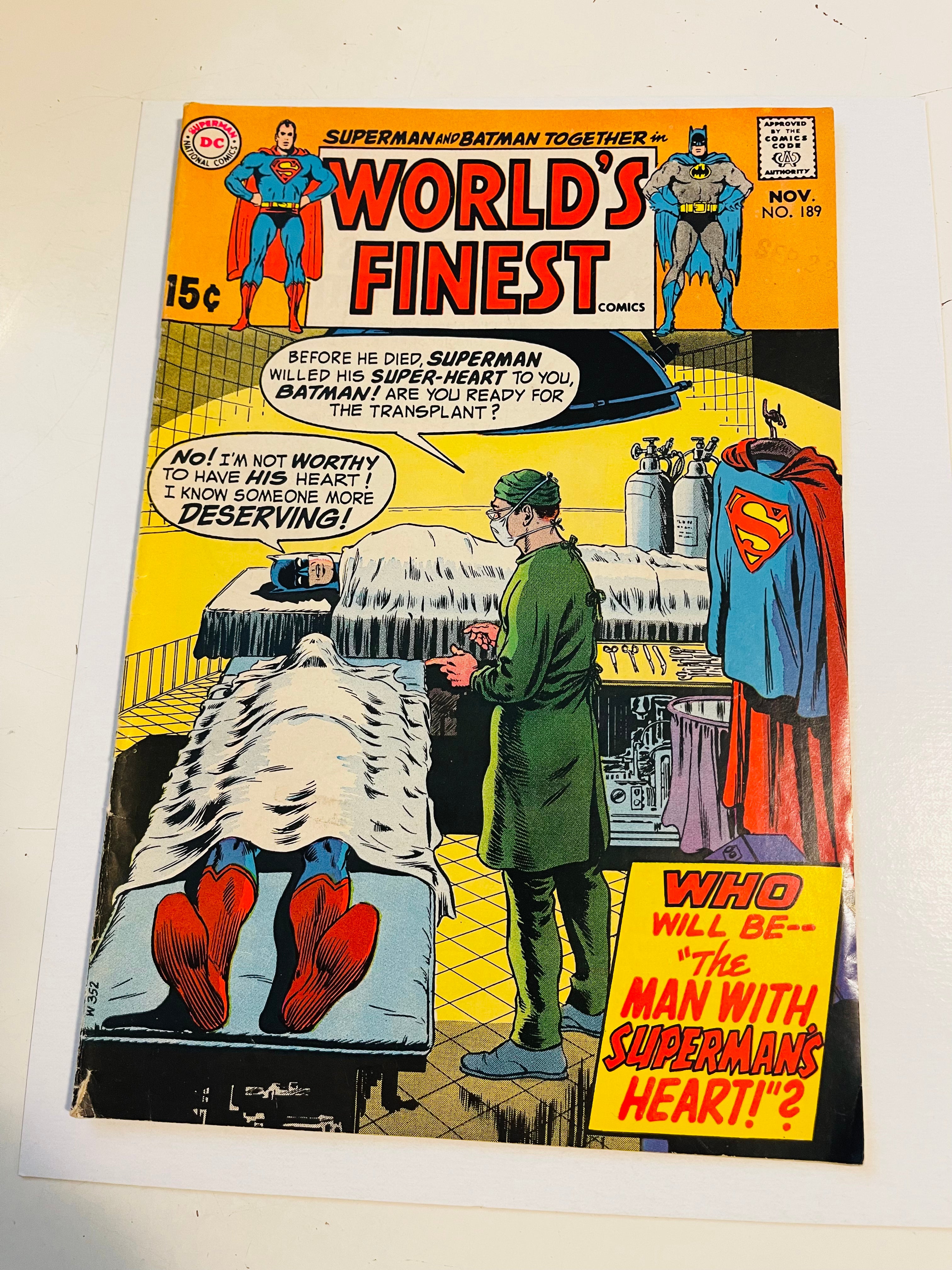 World’s Finest comic #189 vg condition 1969