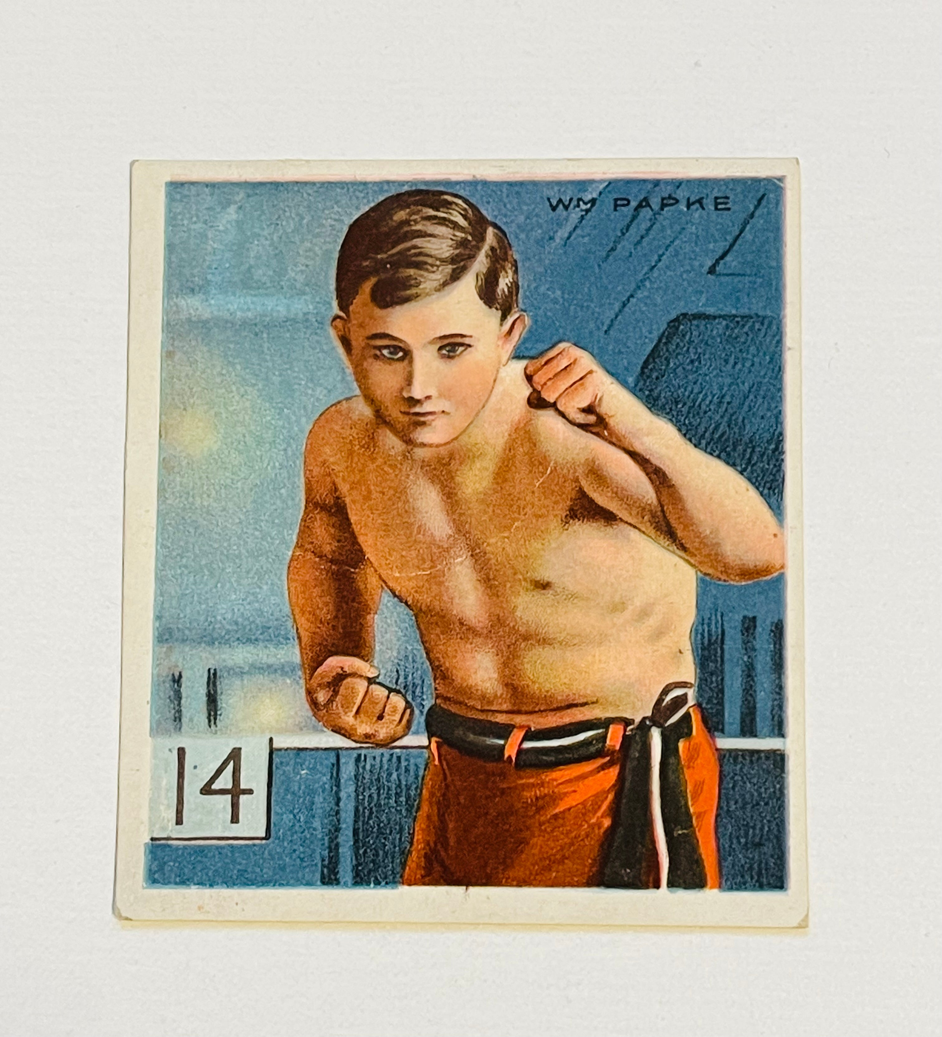 Boxing Billy Papke rare vintage cigarette boxing card 1910