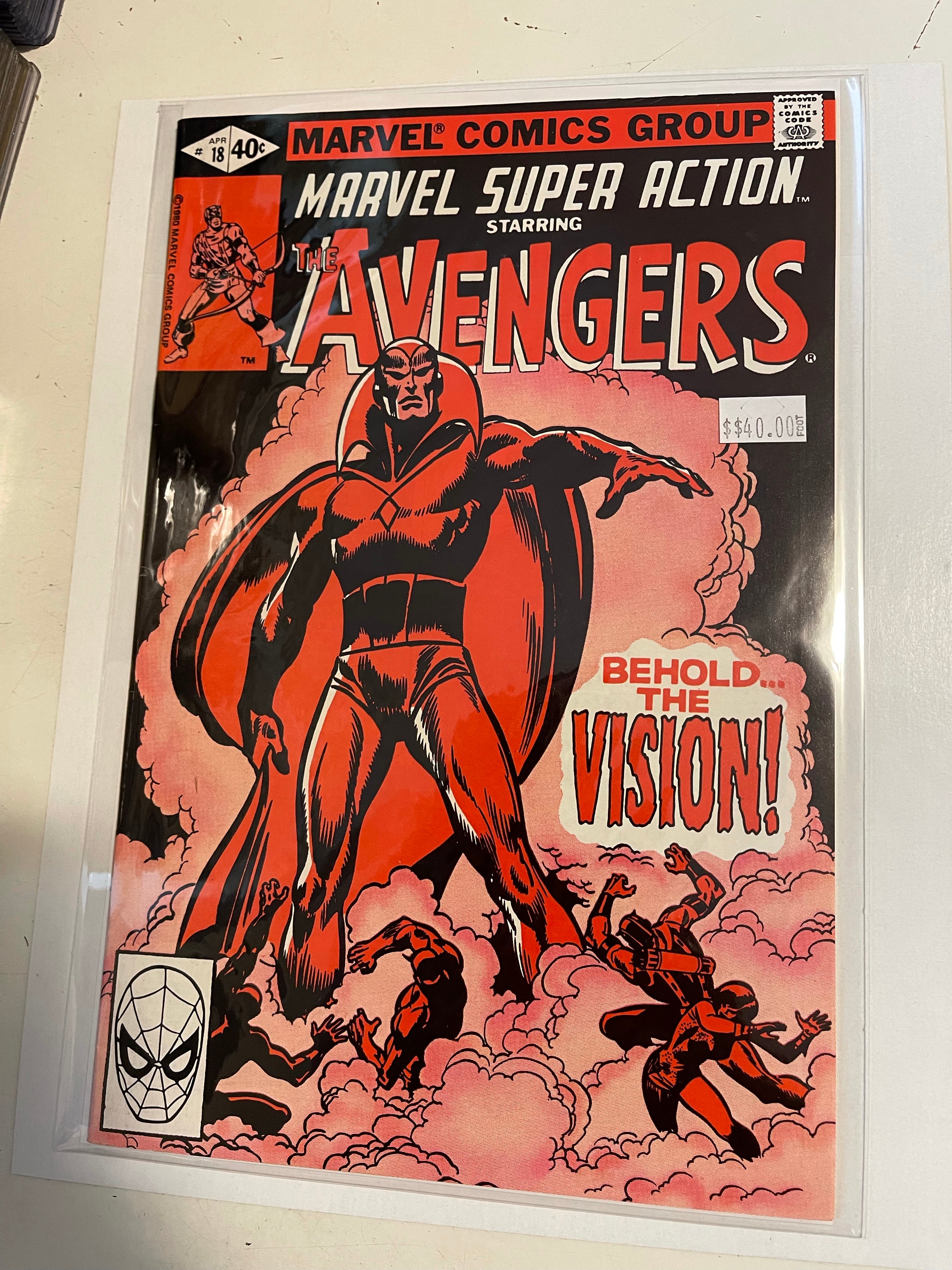 Marvel Super Action Vision first appearance reissue rare comic book