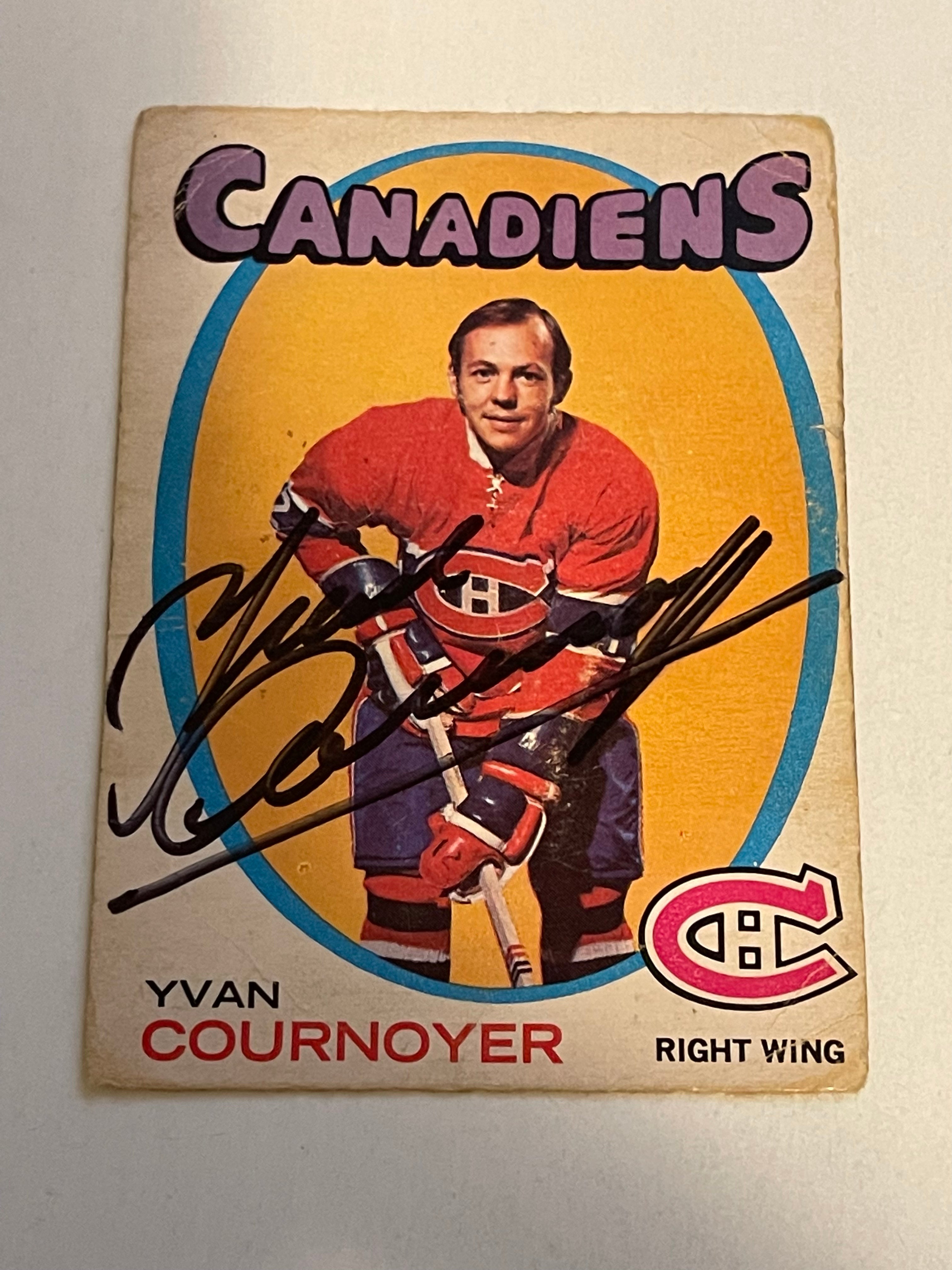 Yvonne Cournoyer autograph hockey card with COA