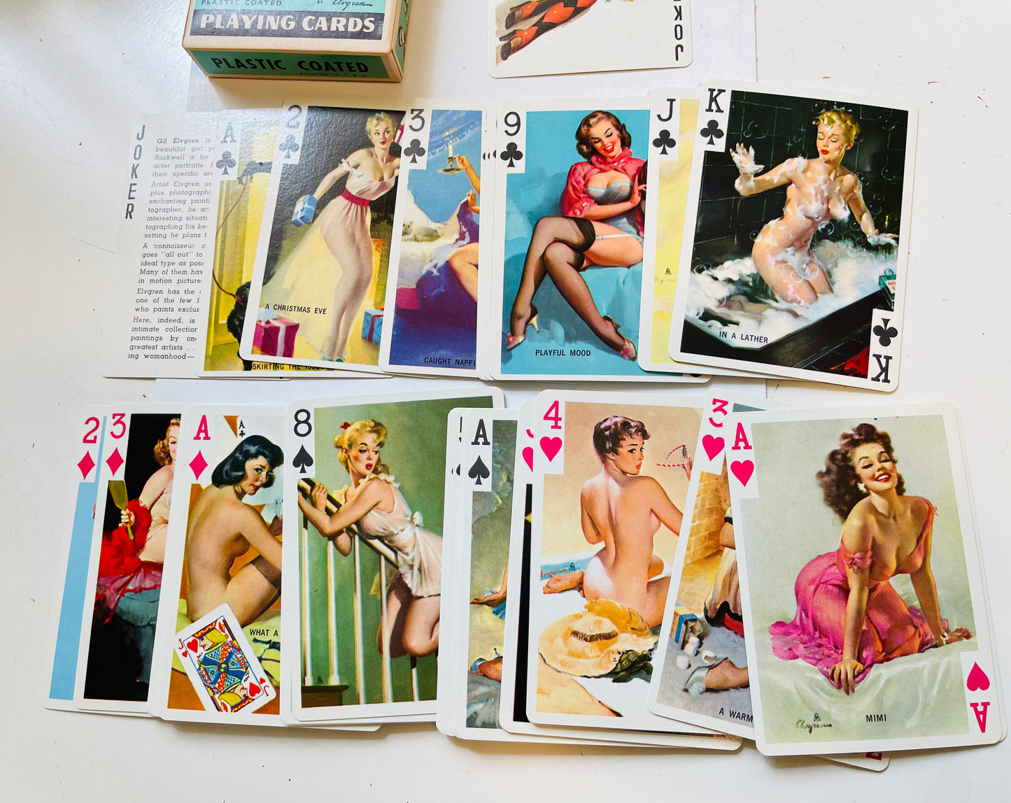 American Beauties Gil Elvgren 52 playing cards vintage deck 1950s