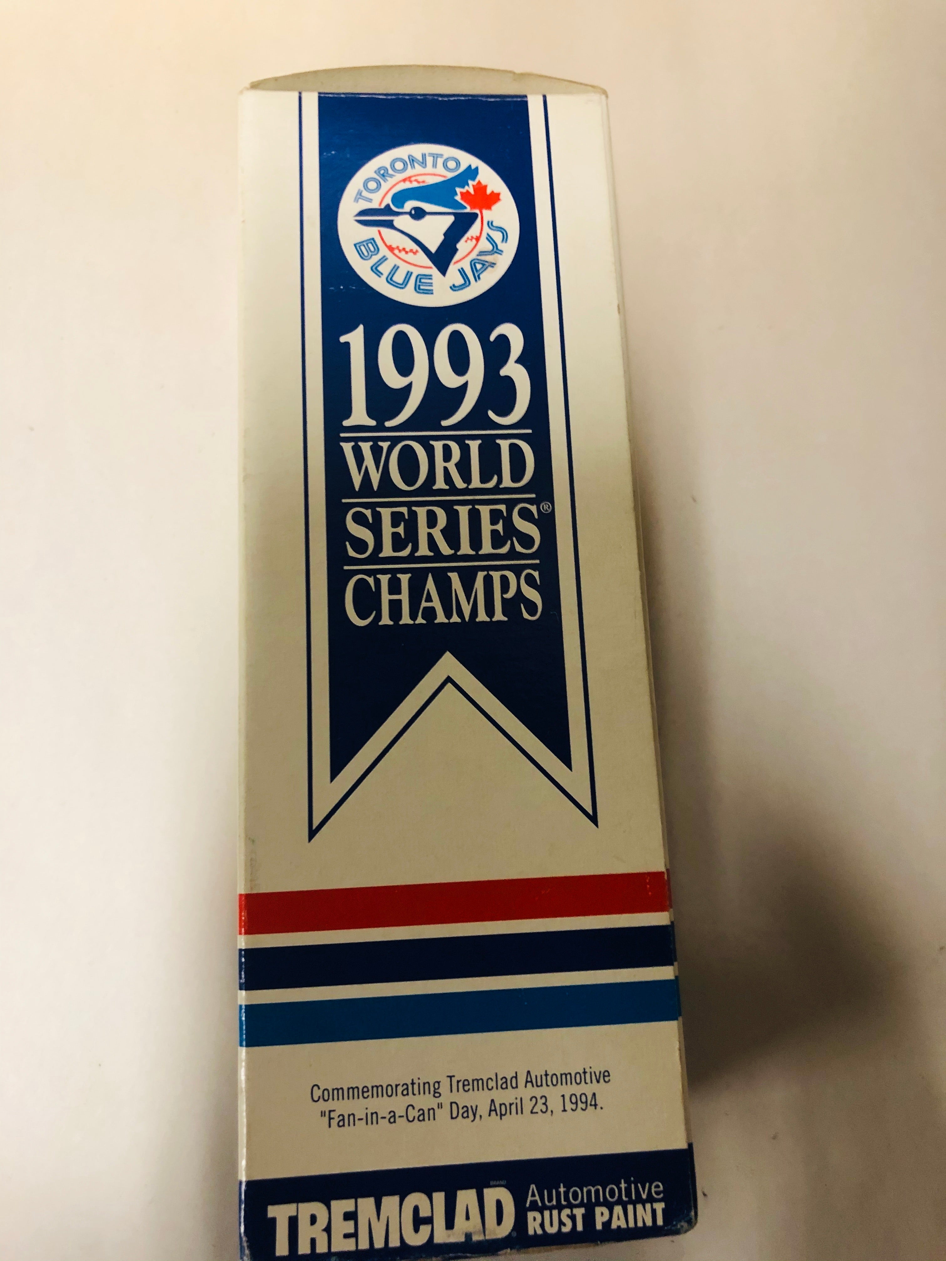 Toronto Blue Jays World Series fan in a Can baseball collectible 1992-93
