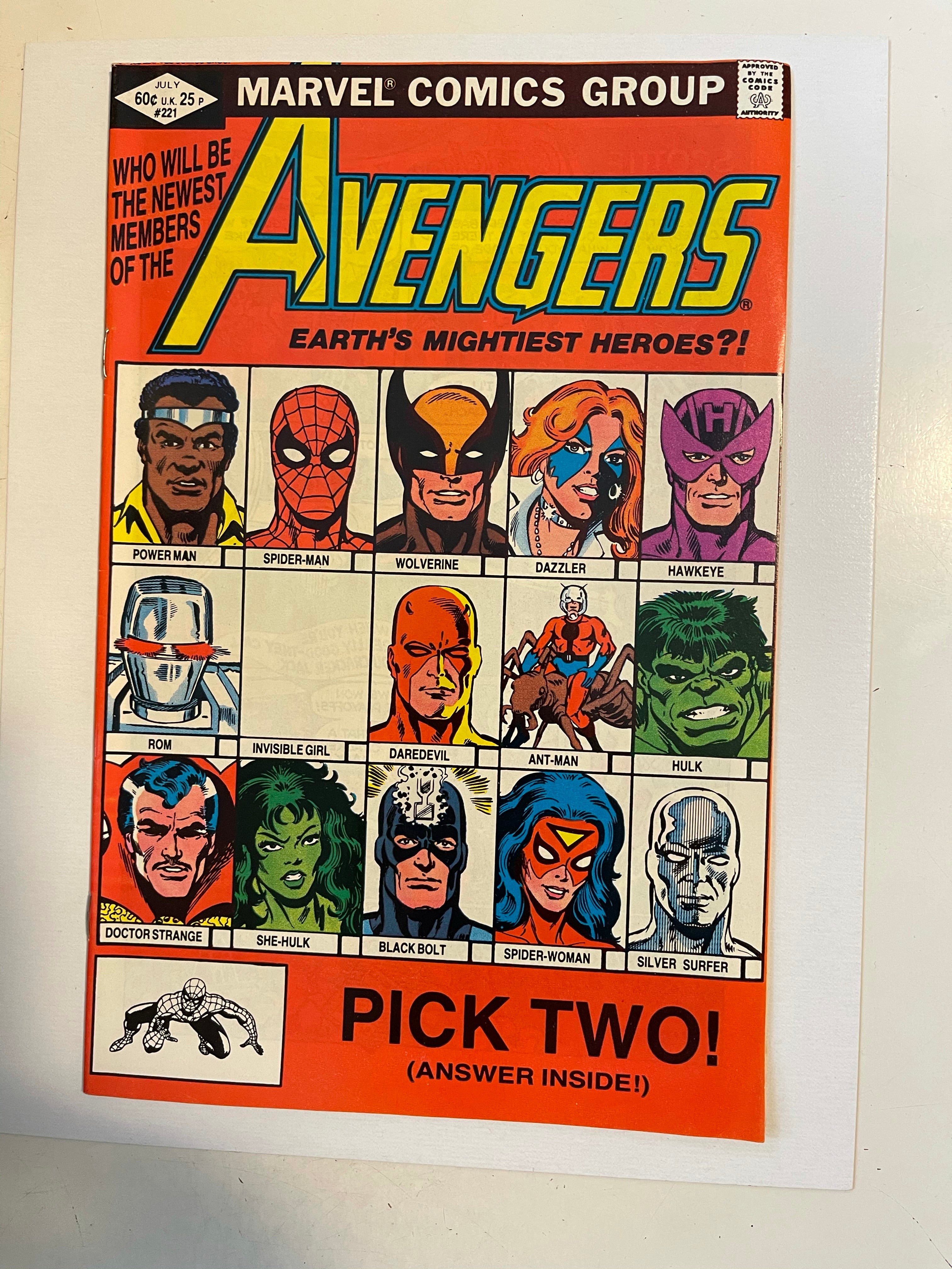 Avengers #221 VF condition comic book
