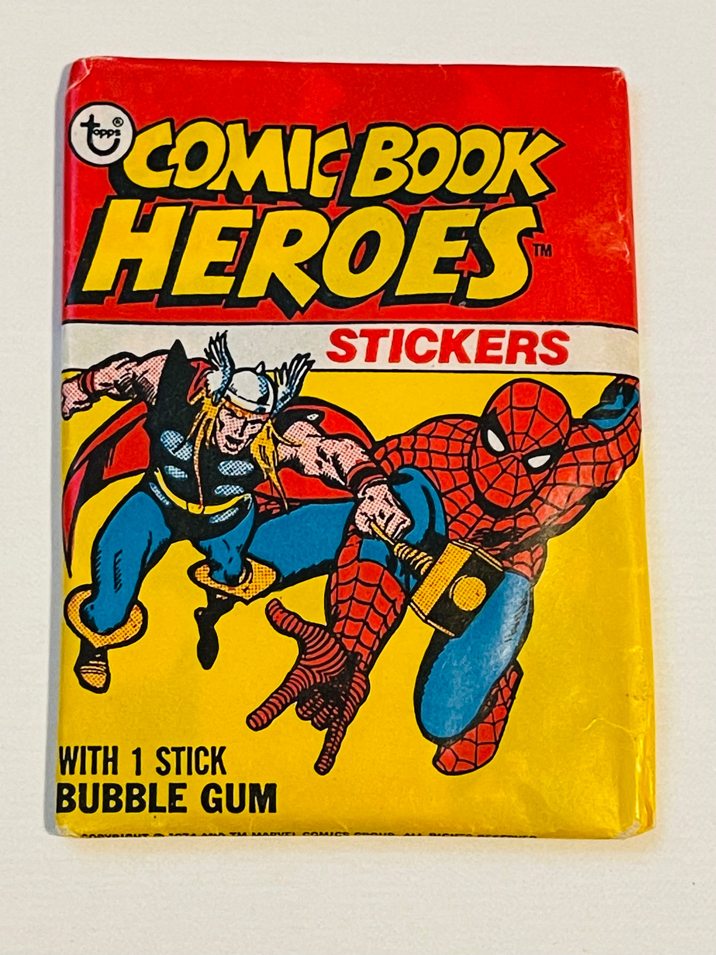 Marvel comic cards stickers rare pack 1974
