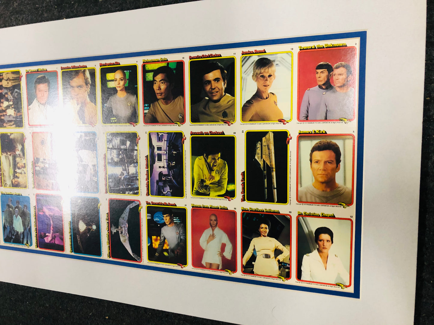 1979 Star Trek Rainbow Bread uncut cards sheet