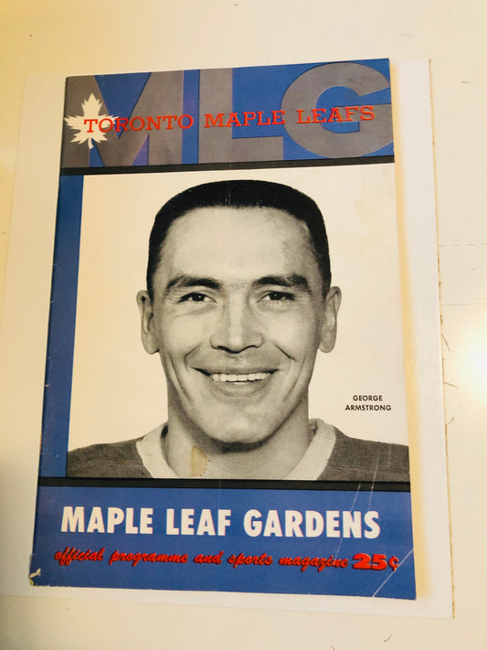 Toronto Maple Leafs hockey game program Mar.11,1959