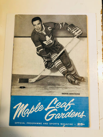 Toronto Maple Leafs hockey game program Nov.21, 1960