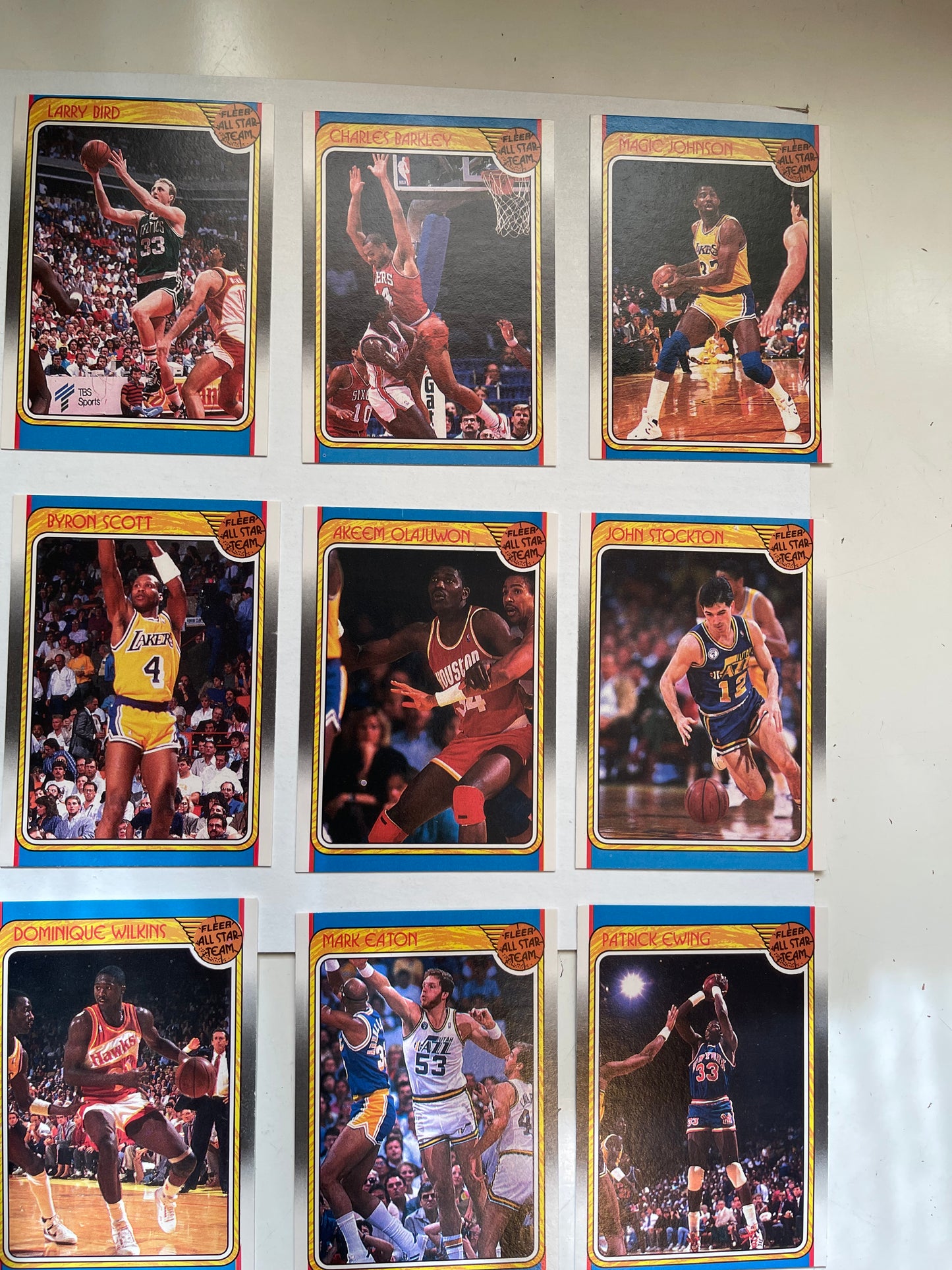 1988 Fleer basketball 12 All-Stars cards set