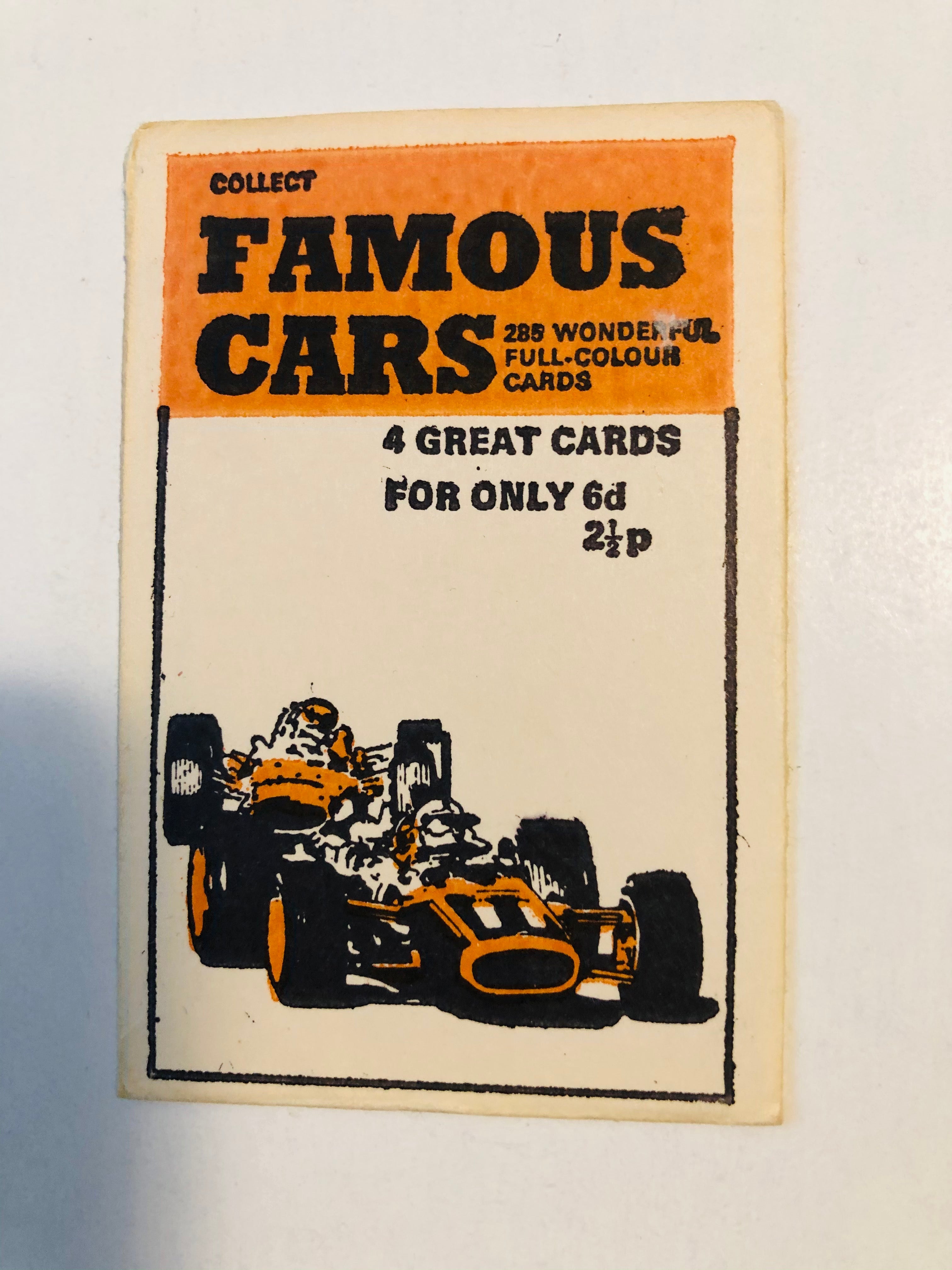 Formula 1 Racing rare sealed cards pack 1970