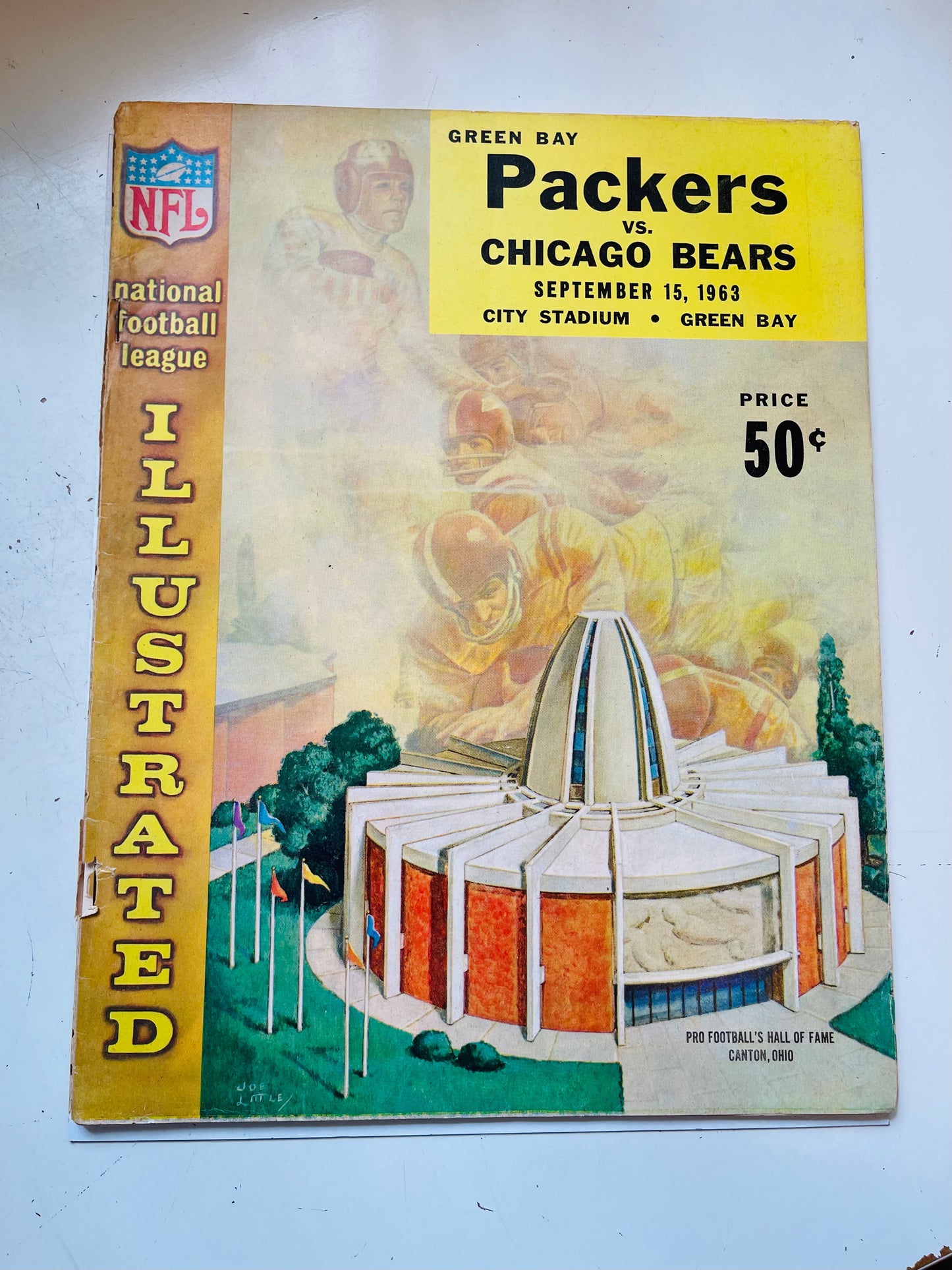 1963 Green Bay Packers vs the Bears football game program